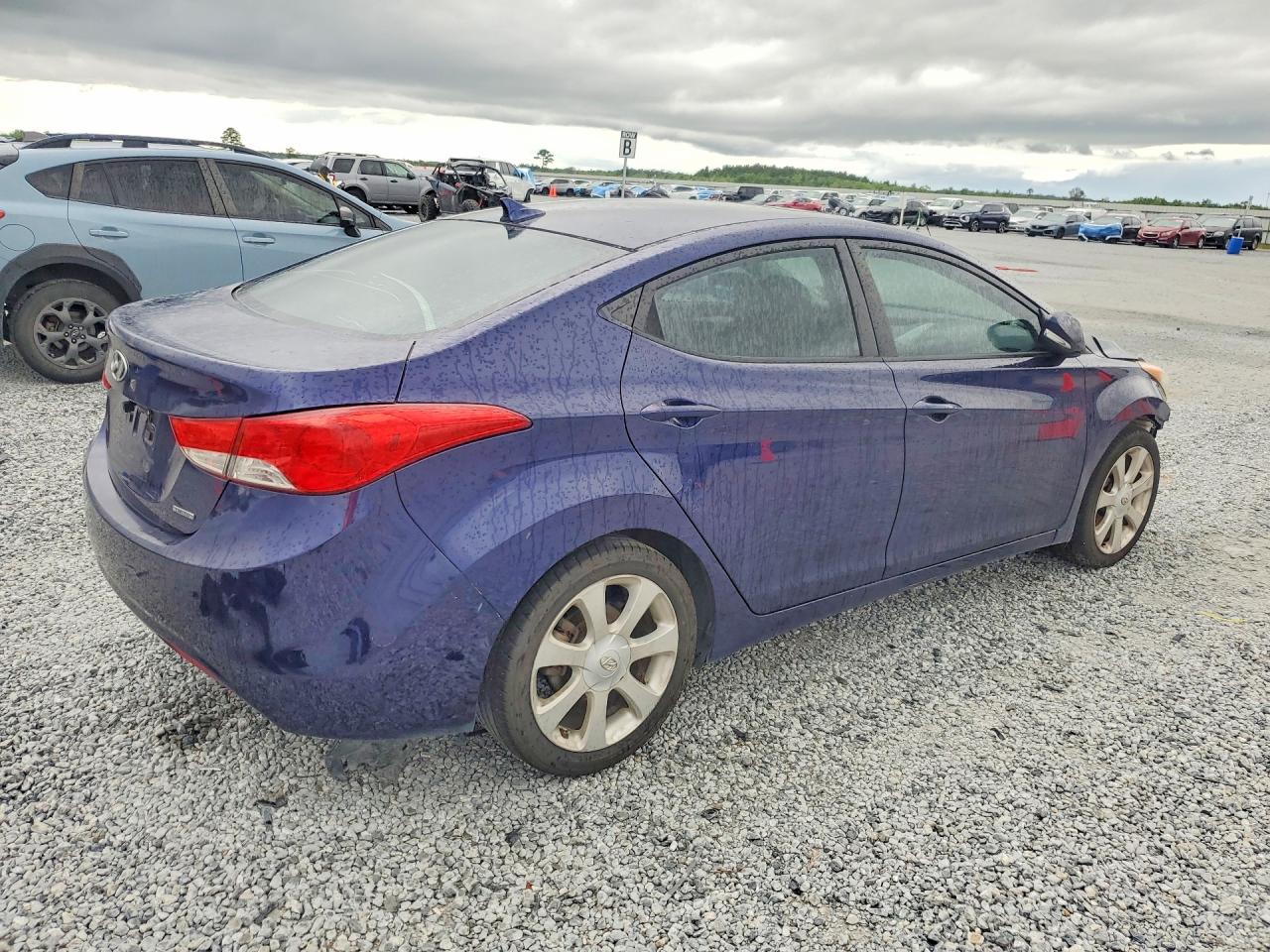 2011 Hyundai Elantra Limited Blue vin: 5NPDH4AE3BH014668