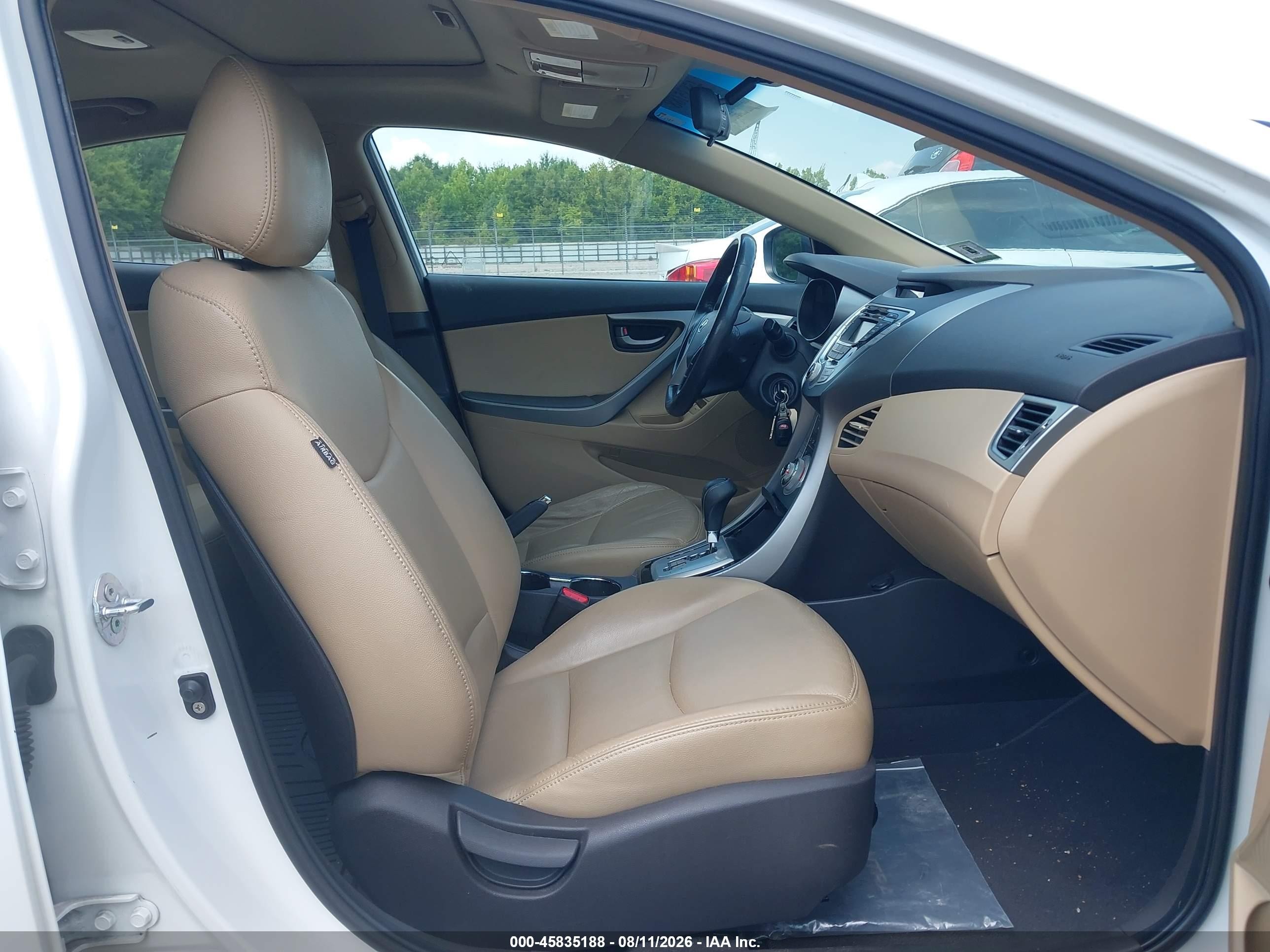 2011 Hyundai Elantra Limited White vin: 5NPDH4AE3BH020891