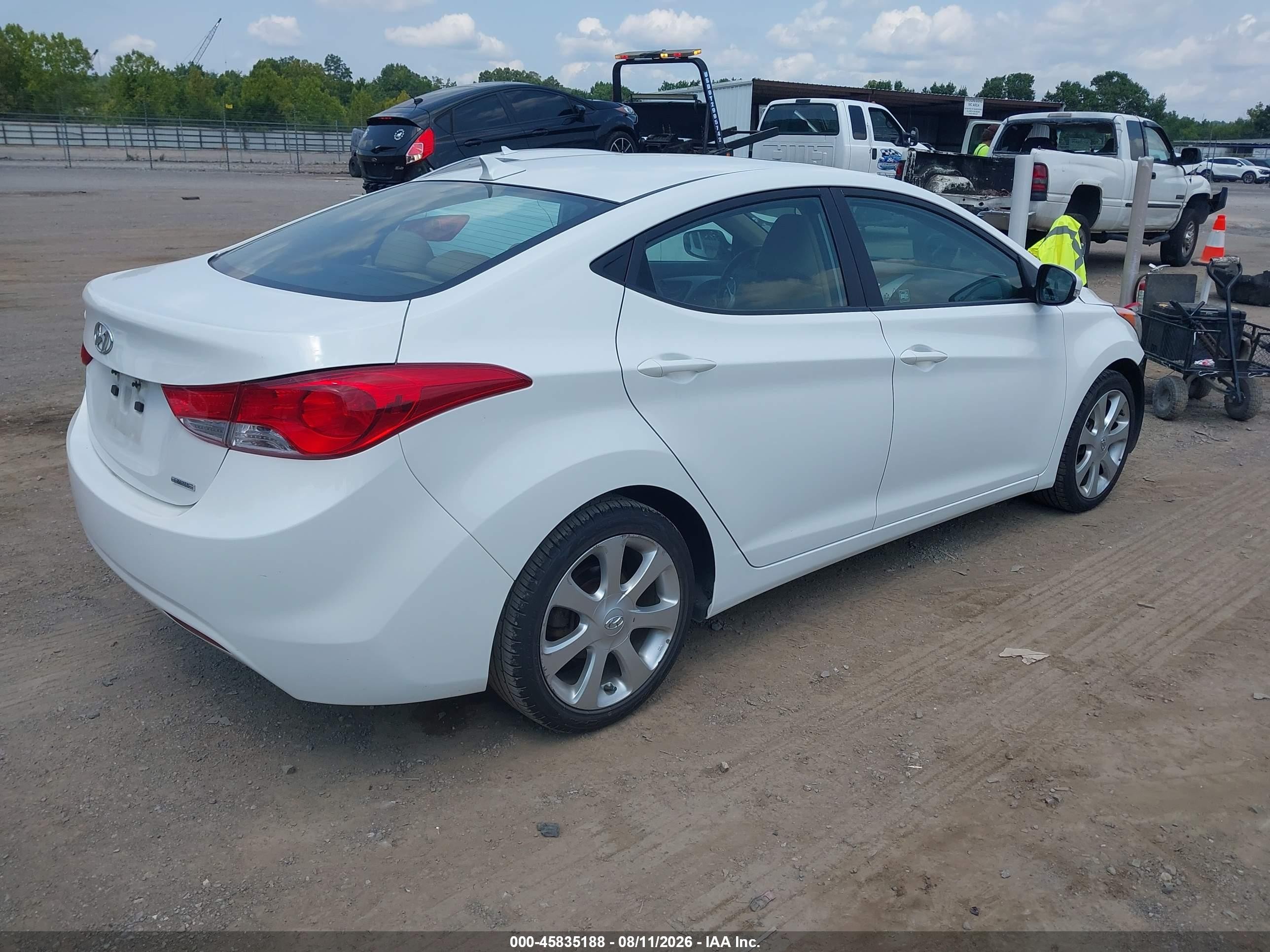 2011 Hyundai Elantra Limited White vin: 5NPDH4AE3BH020891