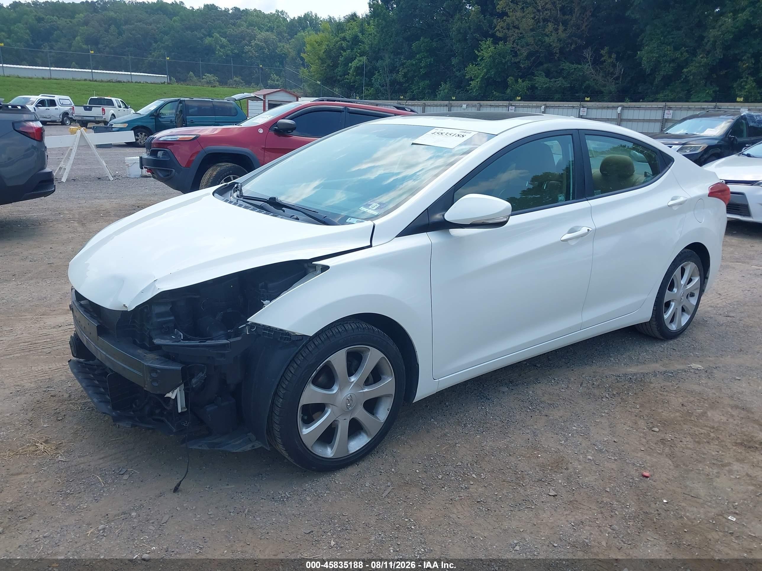 2011 Hyundai Elantra Limited White vin: 5NPDH4AE3BH020891
