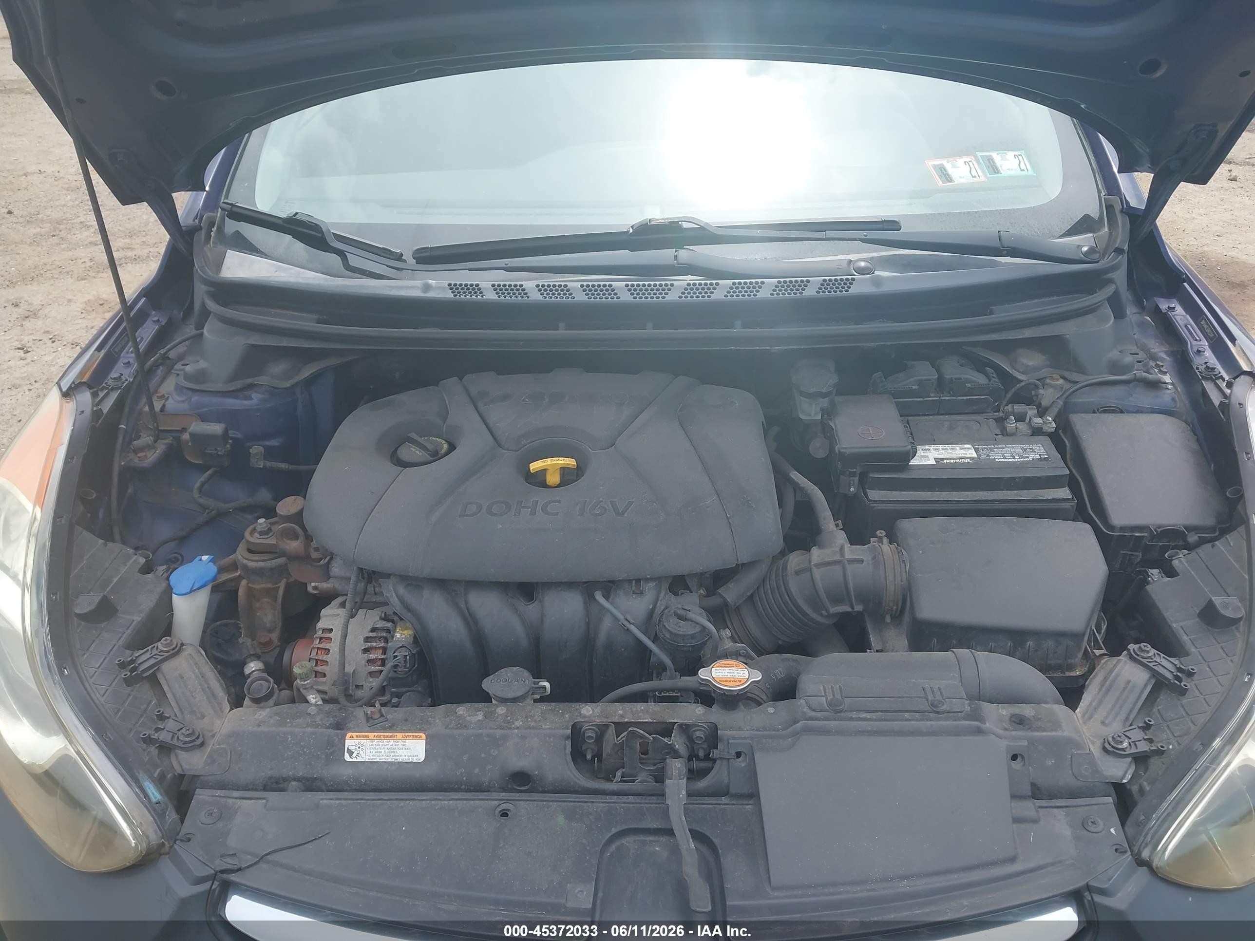 2011 Hyundai Elantra Gls Blue vin: 5NPDH4AE3BH033141