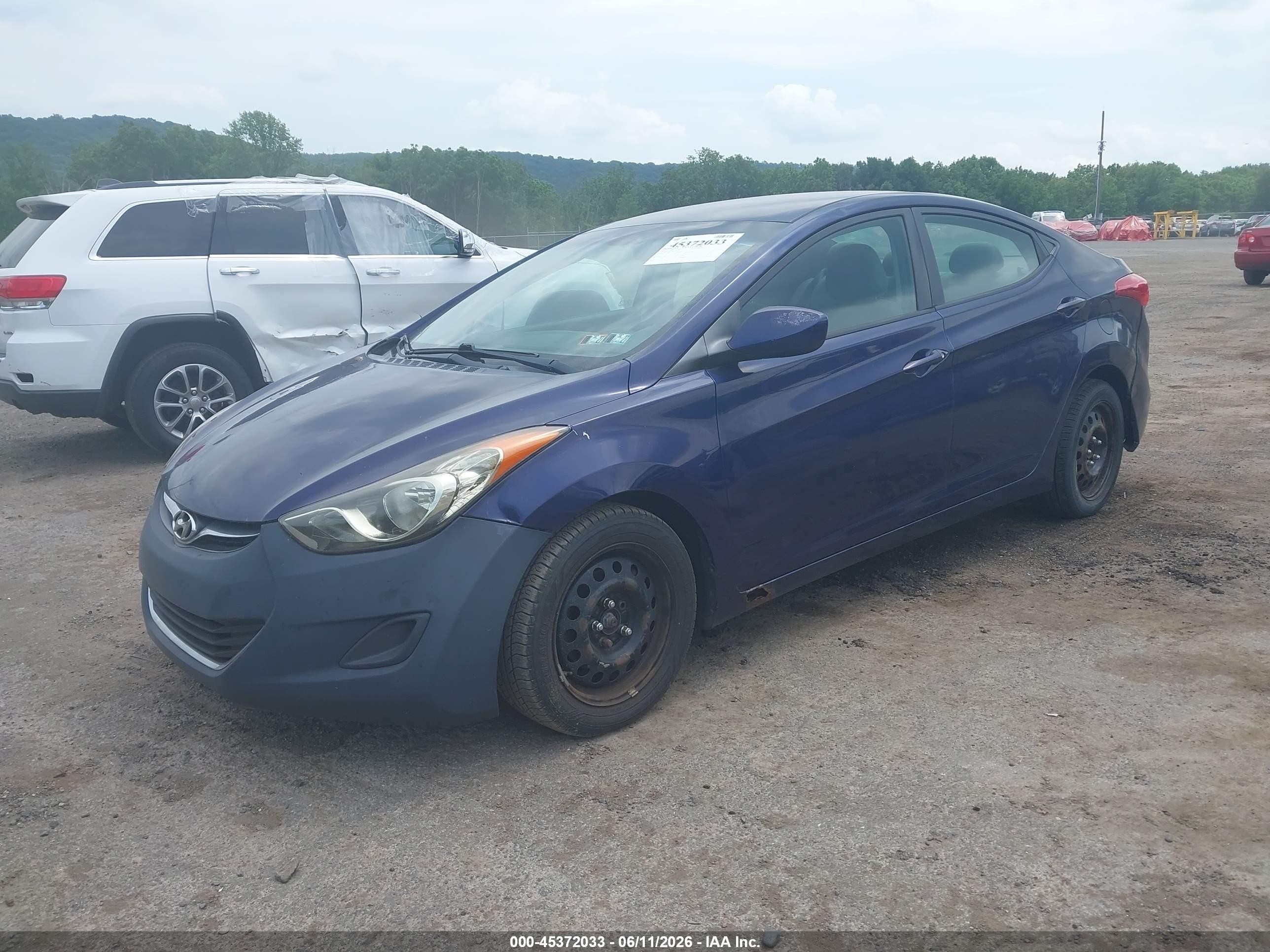 2011 Hyundai Elantra Gls Blue vin: 5NPDH4AE3BH033141
