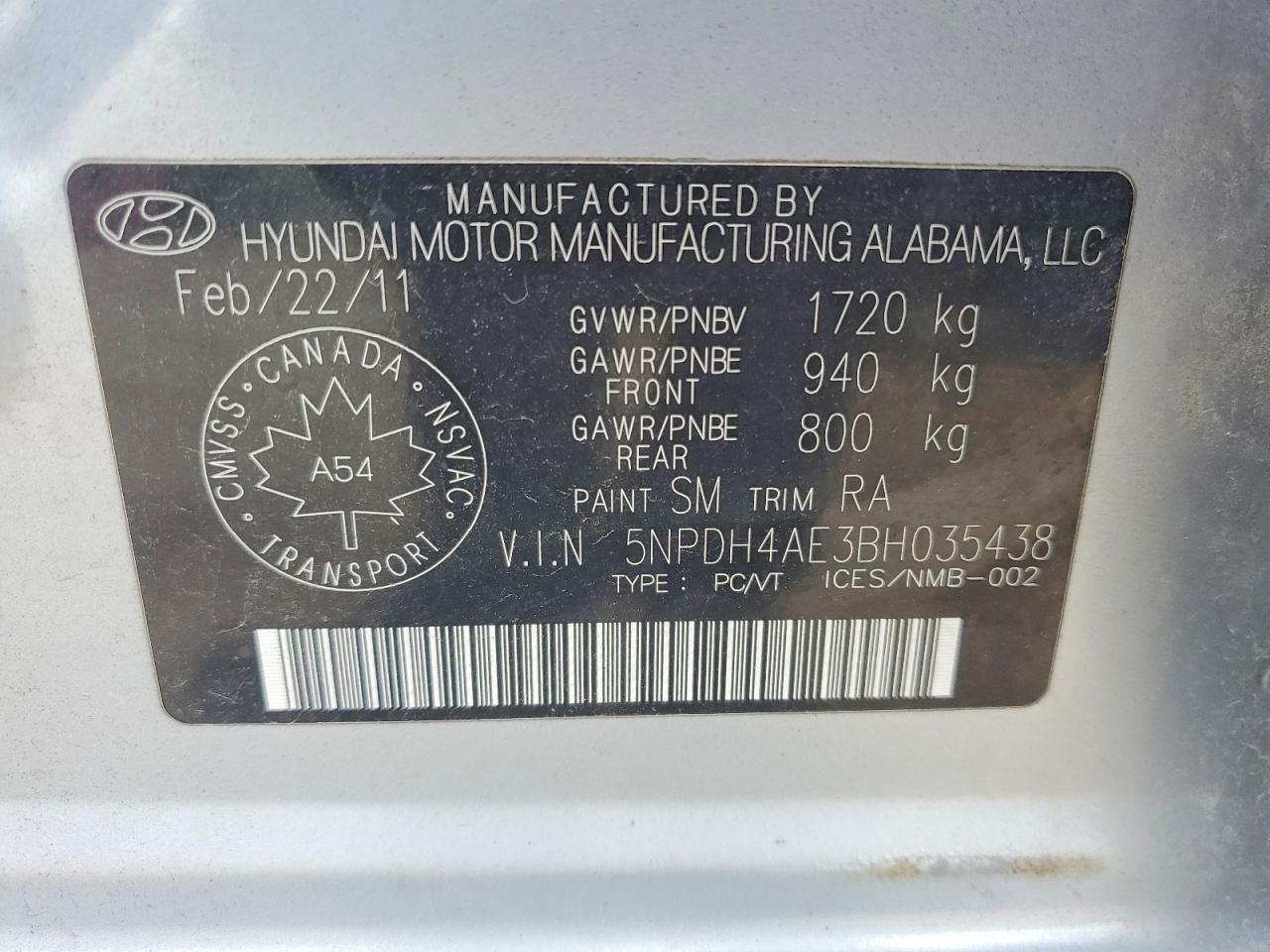 2011 Hyundai Elantra Gls Серебряный vin: 5NPDH4AE3BH035438