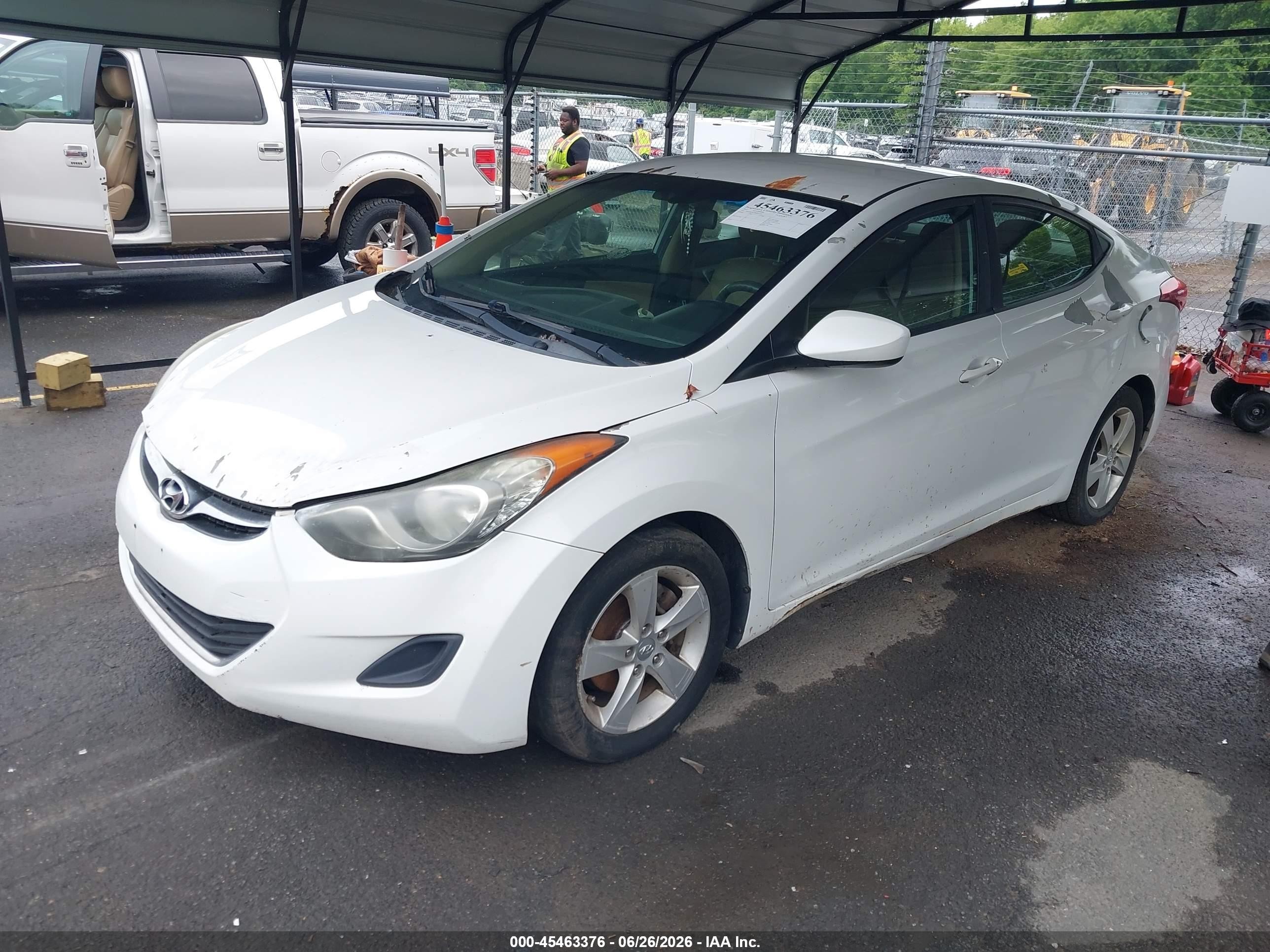 2011 Hyundai Elantra Gls White vin: 5NPDH4AE3BH040736