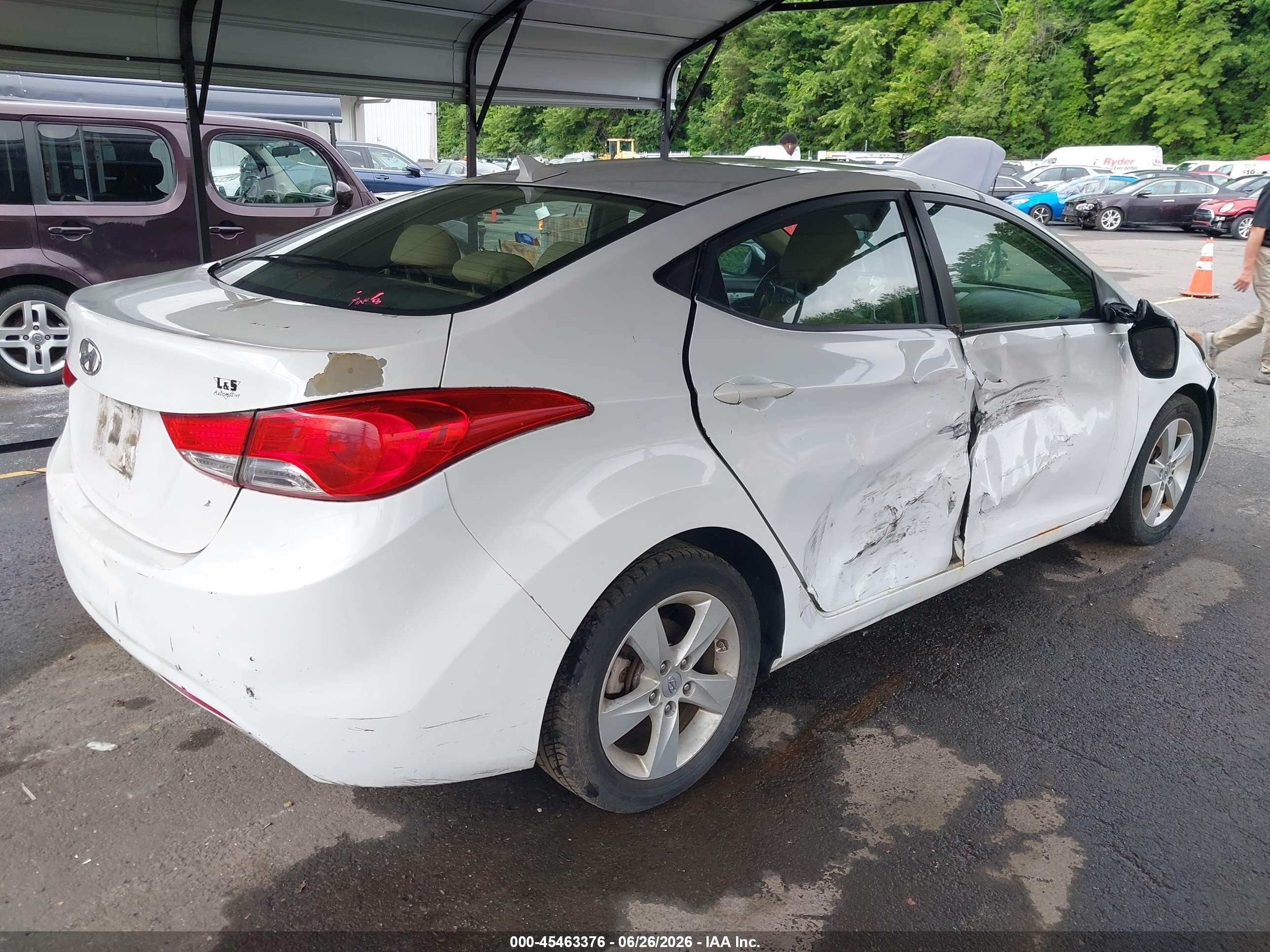 2011 Hyundai Elantra Gls White vin: 5NPDH4AE3BH040736