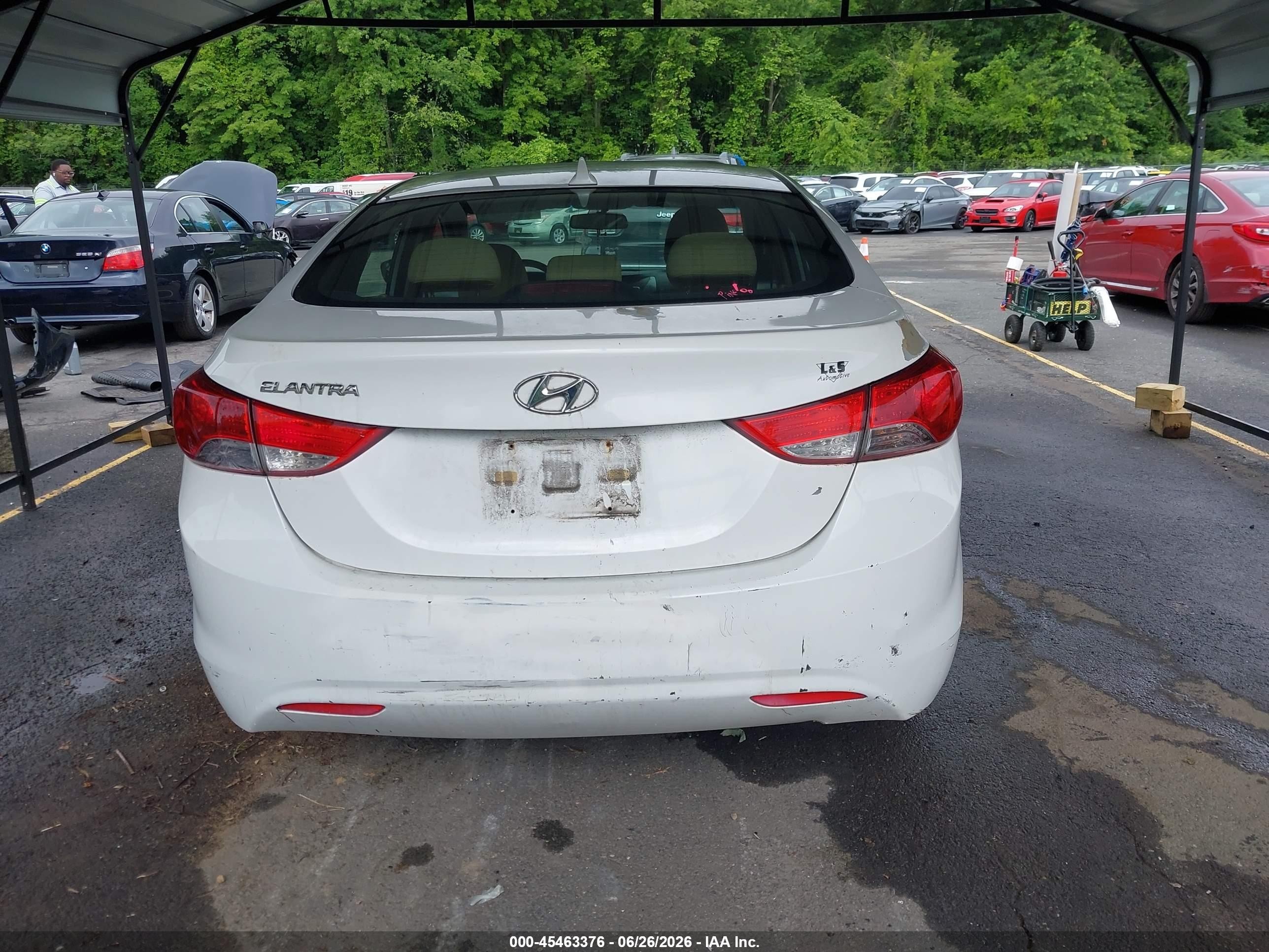2011 Hyundai Elantra Gls White vin: 5NPDH4AE3BH040736