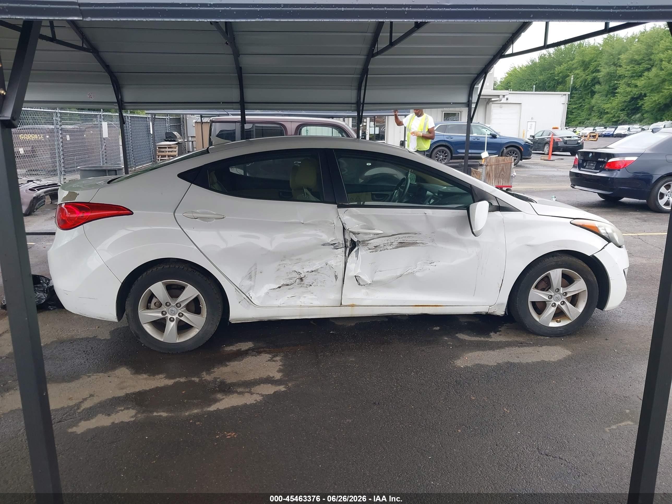 2011 Hyundai Elantra Gls White vin: 5NPDH4AE3BH040736