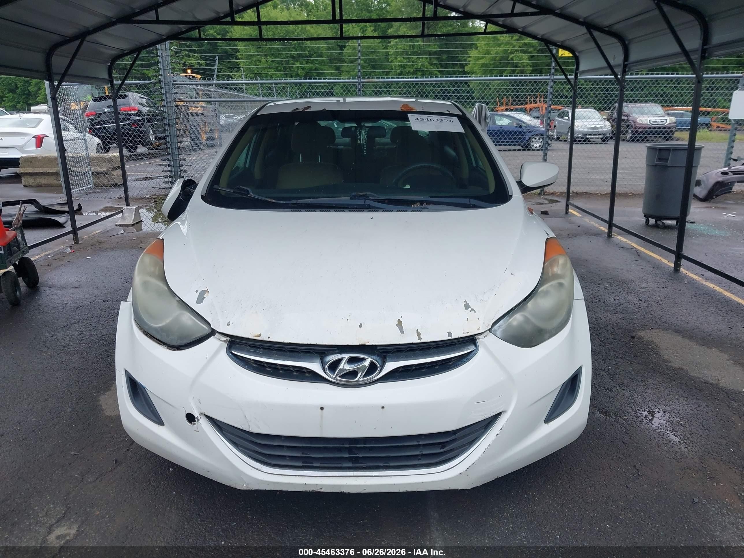 2011 Hyundai Elantra Gls White vin: 5NPDH4AE3BH040736