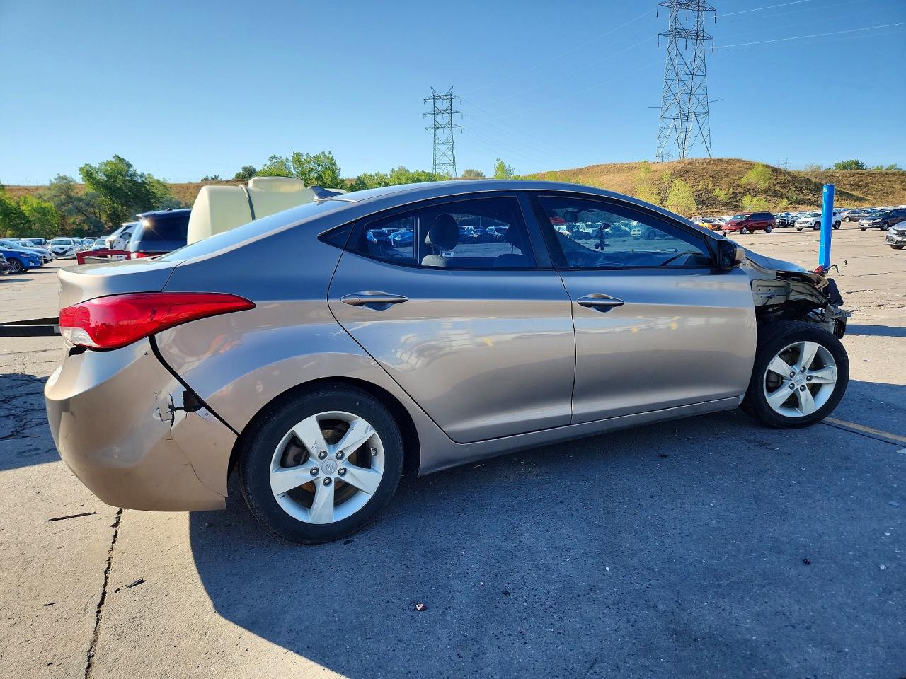 2011 Hyundai Elantra Gls Gray vin: 5NPDH4AE3BH040901