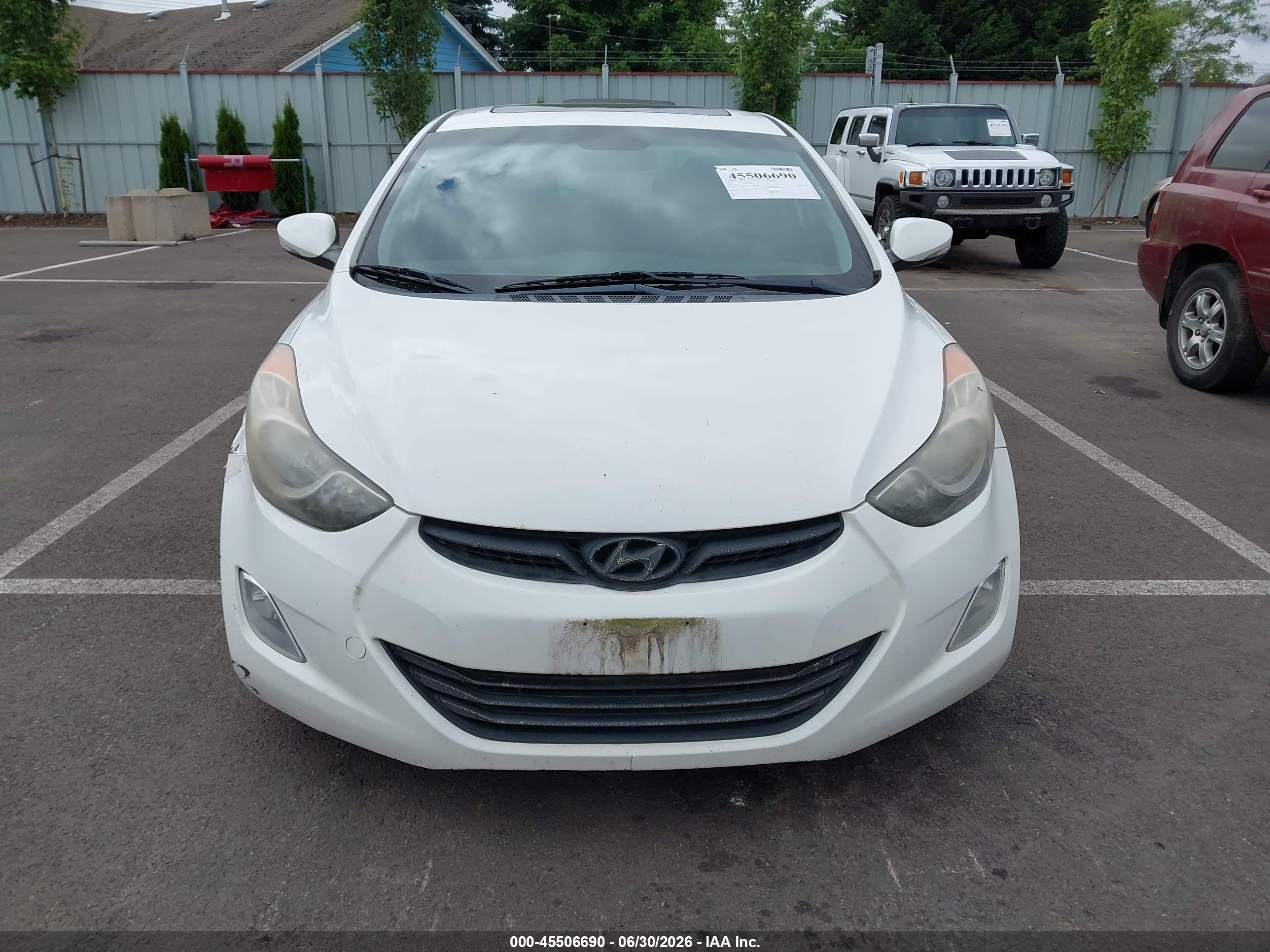 2011 Hyundai Elantra Limited White vin: 5NPDH4AE3BH052398
