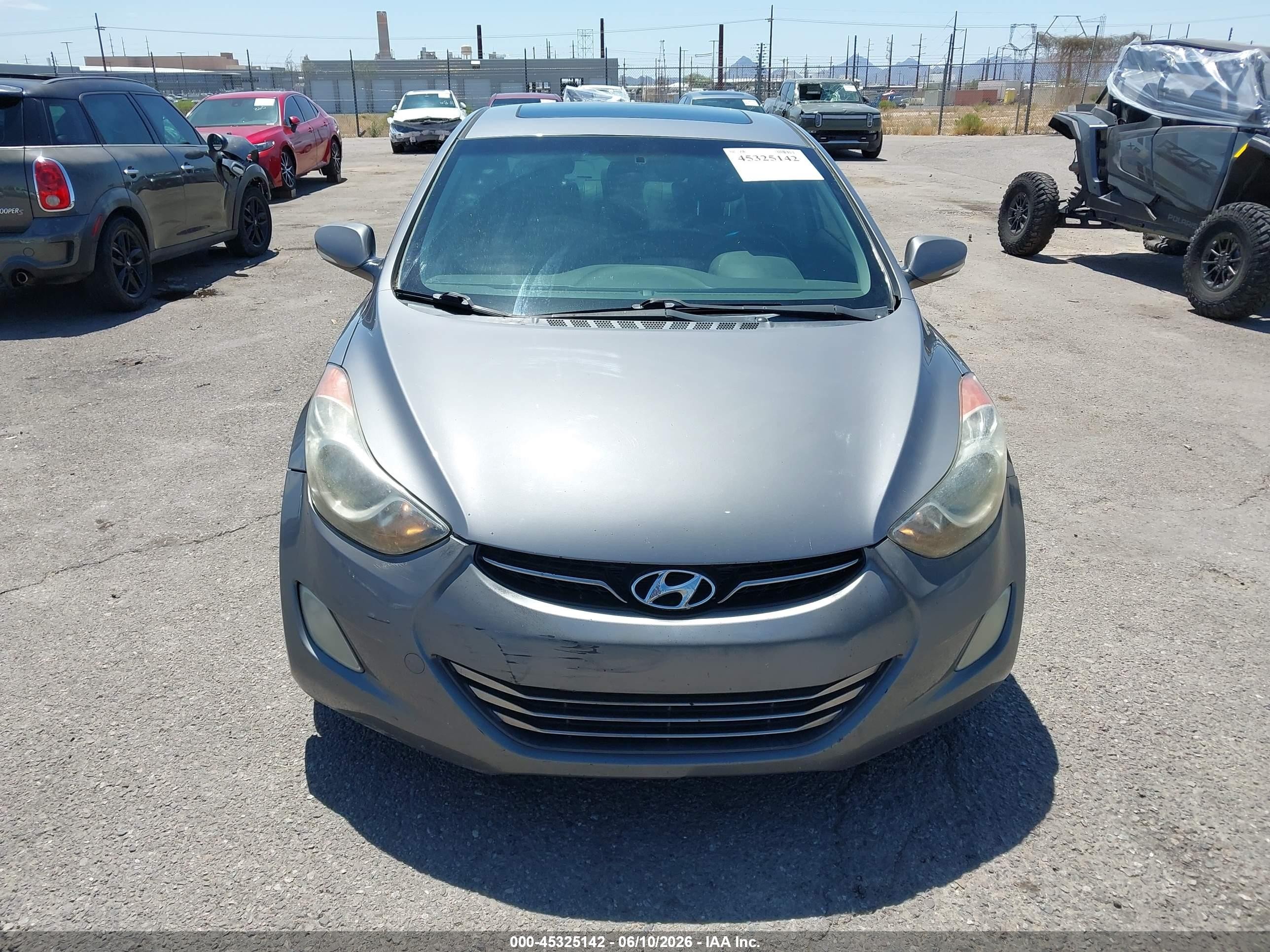 2011 Hyundai Elantra Limited Gray vin: 5NPDH4AE3BH075888