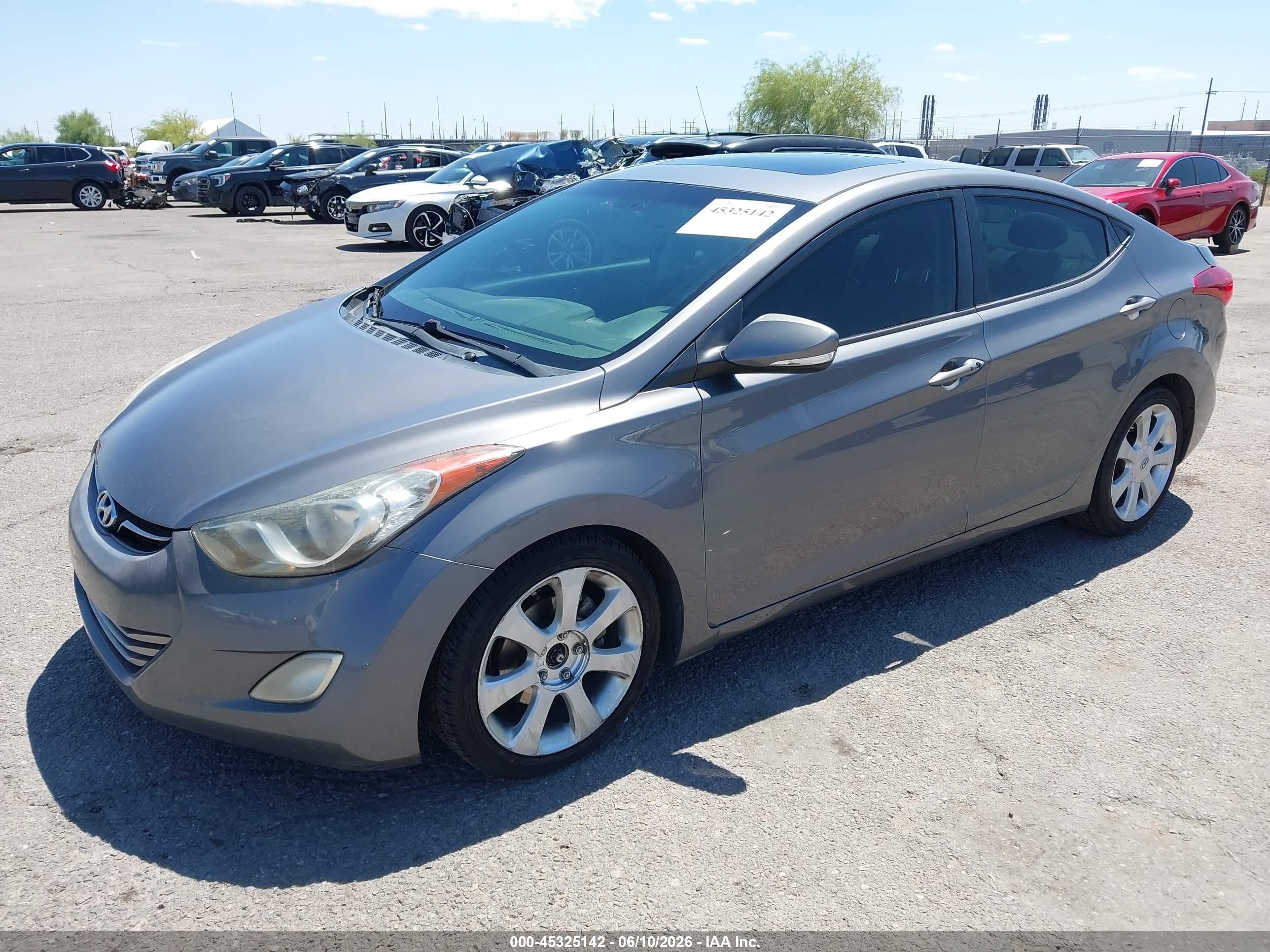 2011 Hyundai Elantra Limited Gray vin: 5NPDH4AE3BH075888