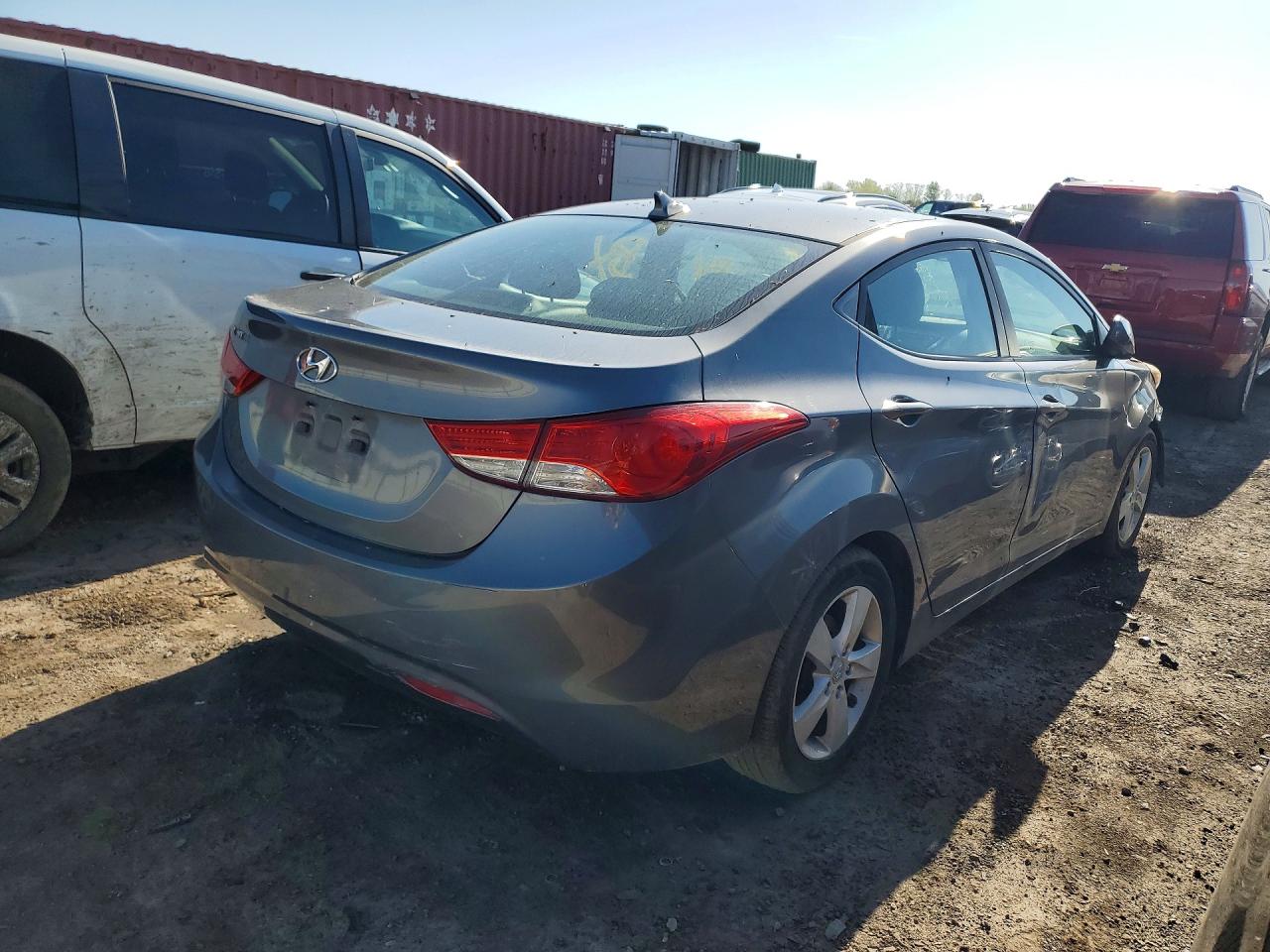 2012 Hyundai Elantra Gls Gray vin: 5NPDH4AE3CH065055