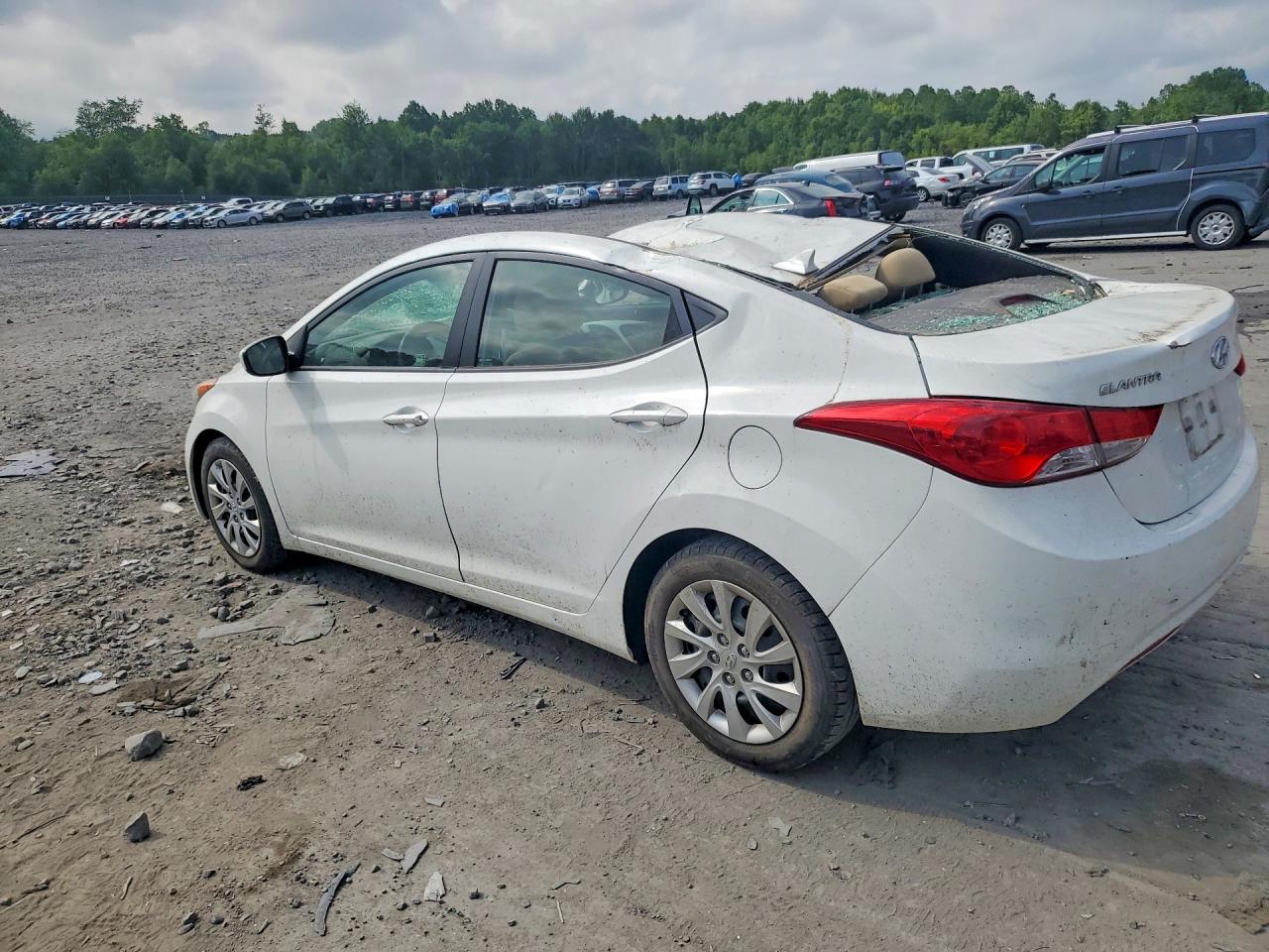 2012 Hyundai Elantra Gls White vin: 5NPDH4AE3CH068893
