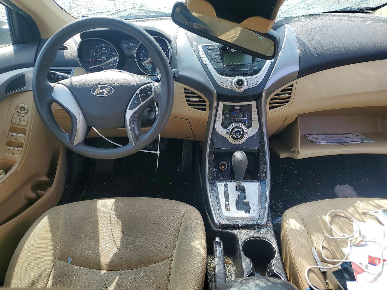 2012 Hyundai Elantra Gls White vin: 5NPDH4AE3CH068893