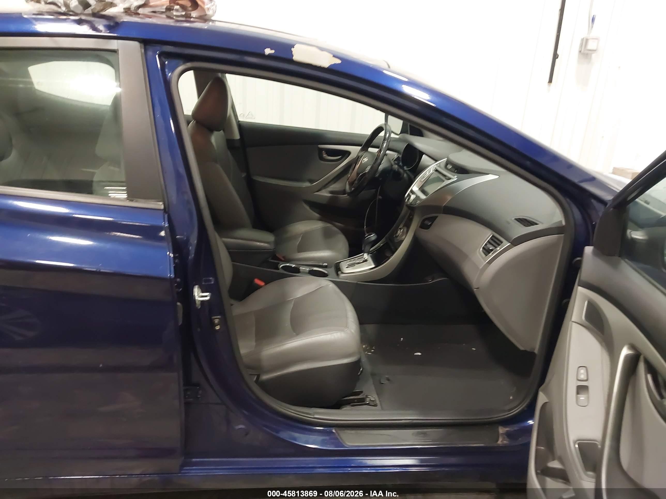 2012 Hyundai Elantra Limited Blue vin: 5NPDH4AE3CH095222