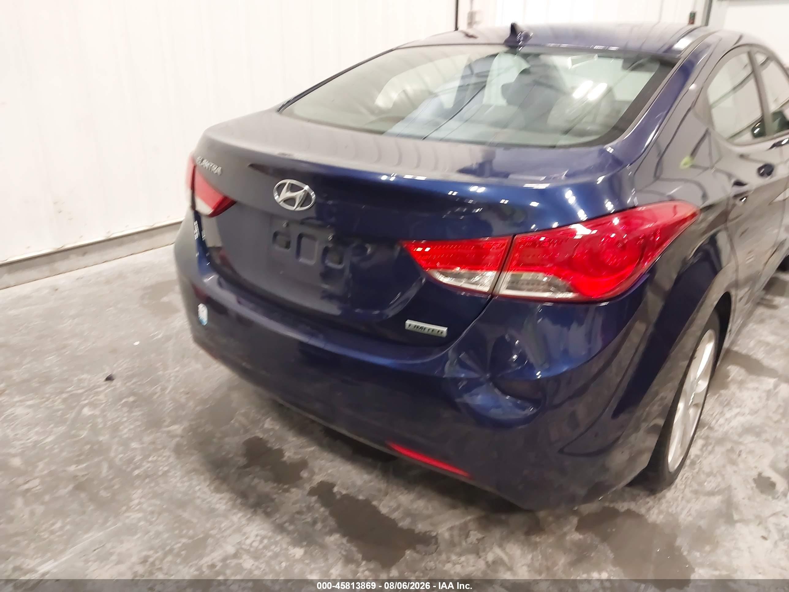 2012 Hyundai Elantra Limited Blue vin: 5NPDH4AE3CH095222