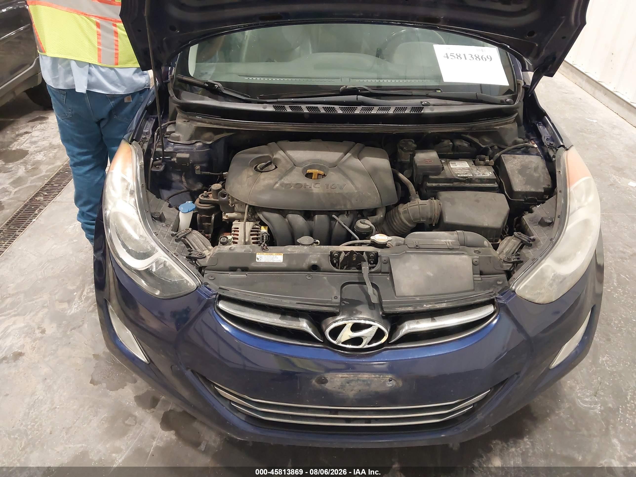 2012 Hyundai Elantra Limited Blue vin: 5NPDH4AE3CH095222