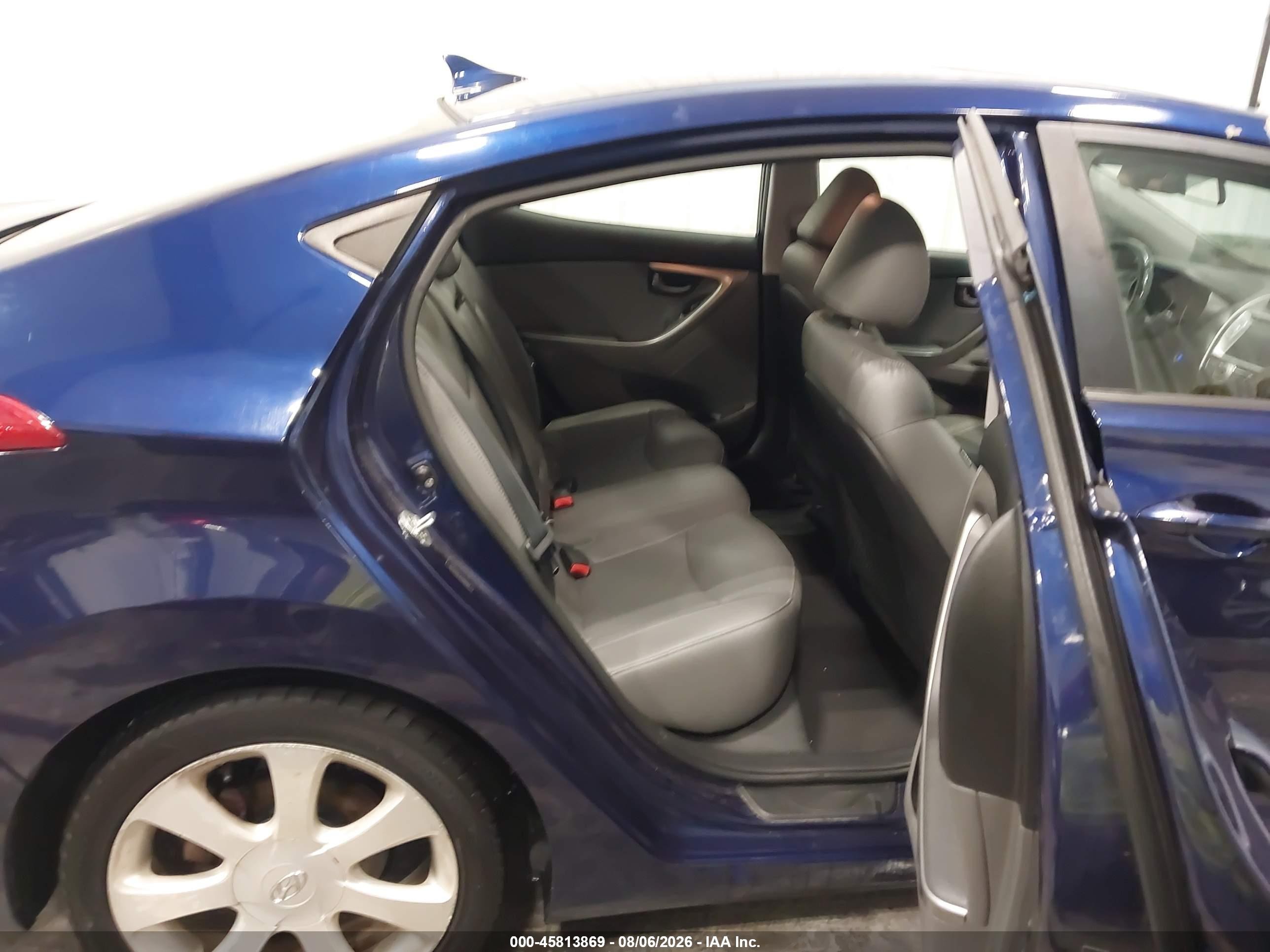 2012 Hyundai Elantra Limited Blue vin: 5NPDH4AE3CH095222