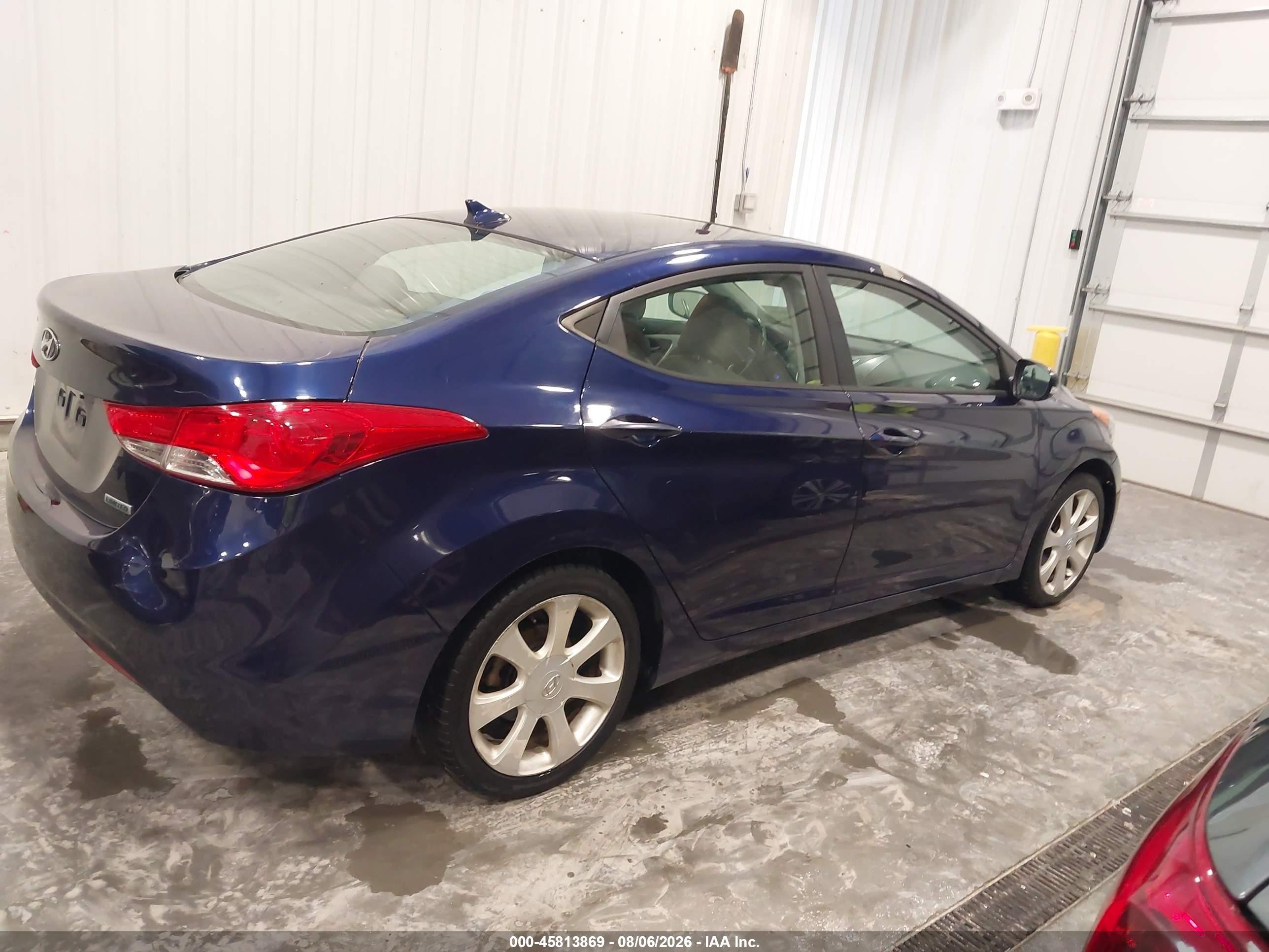 2012 Hyundai Elantra Limited Blue vin: 5NPDH4AE3CH095222