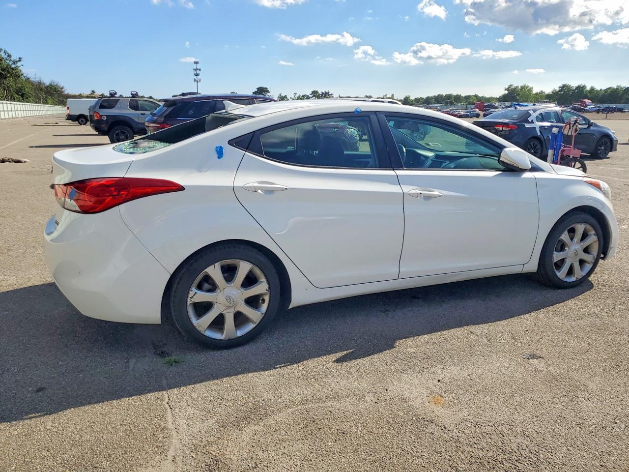 2012 Hyundai Elantra Limited White vin: 5NPDH4AE3CH100242