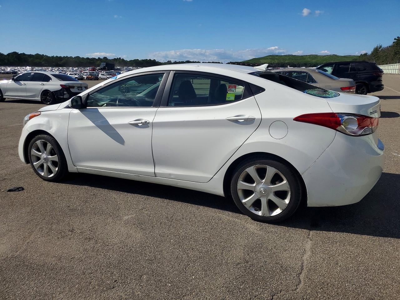 2012 Hyundai Elantra Limited White vin: 5NPDH4AE3CH100242