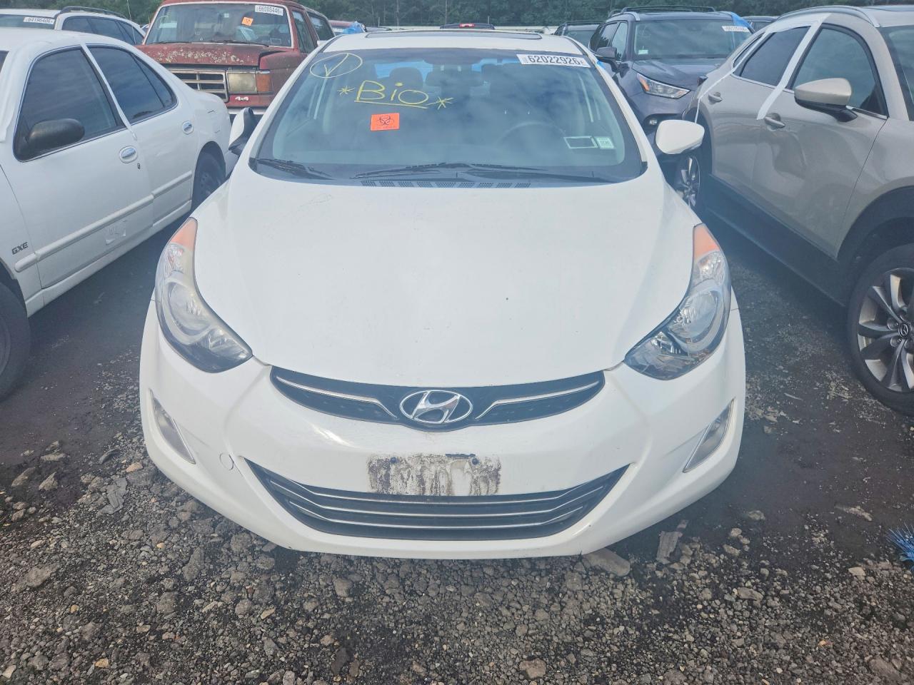 2012 Hyundai Elantra Limited White vin: 5NPDH4AE3CH100242