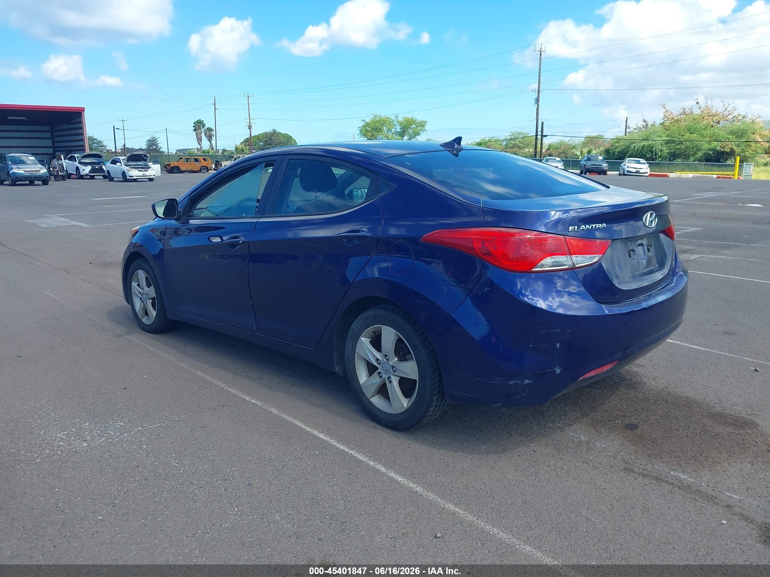 2012 Hyundai Elantra Gls Синий vin: 5NPDH4AE3CH103304