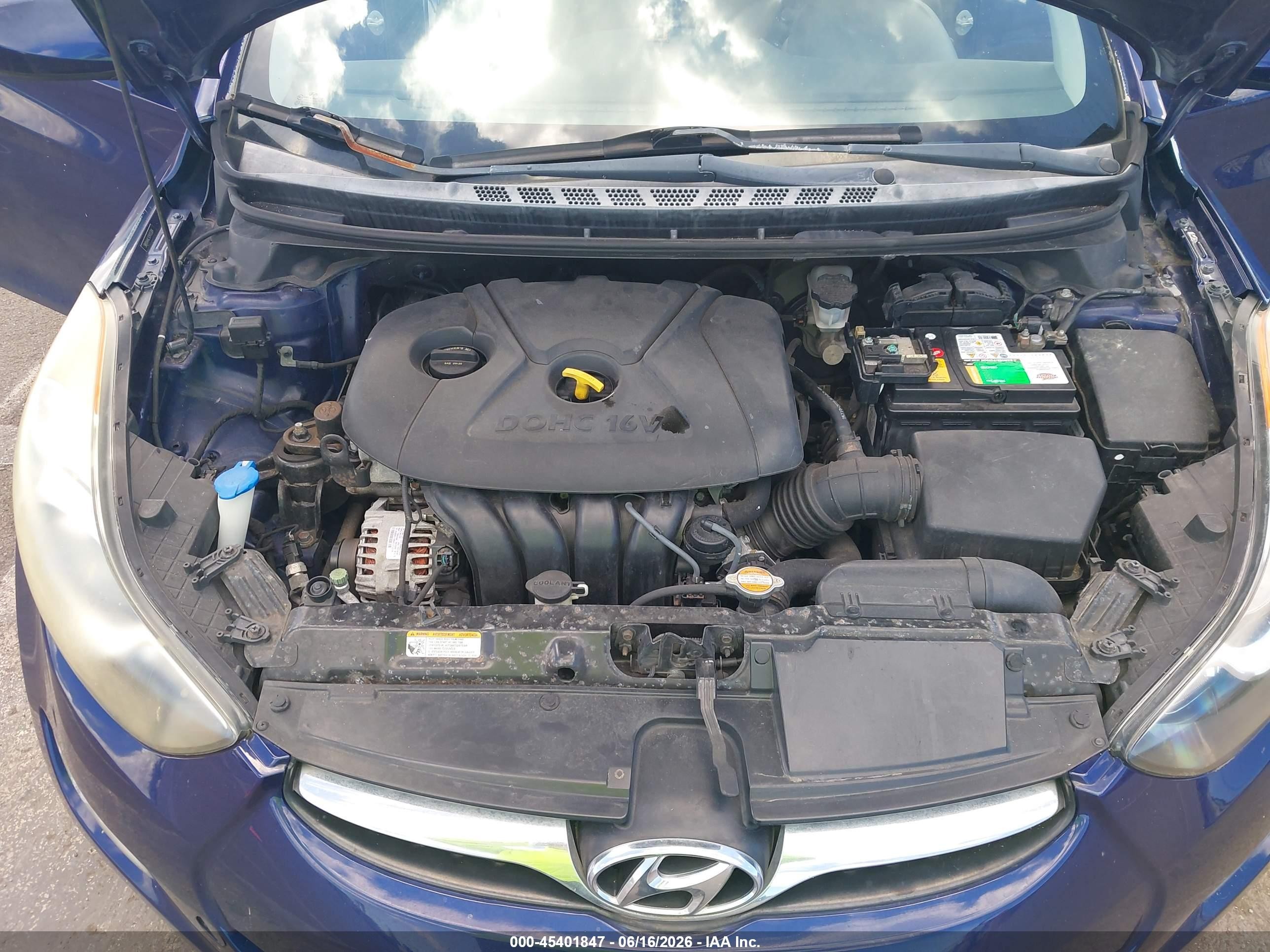 2012 Hyundai Elantra Gls Синий vin: 5NPDH4AE3CH103304