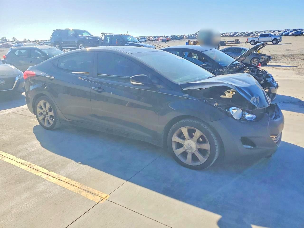 2012 Hyundai Elantra Limited Black vin: 5NPDH4AE3CH105411