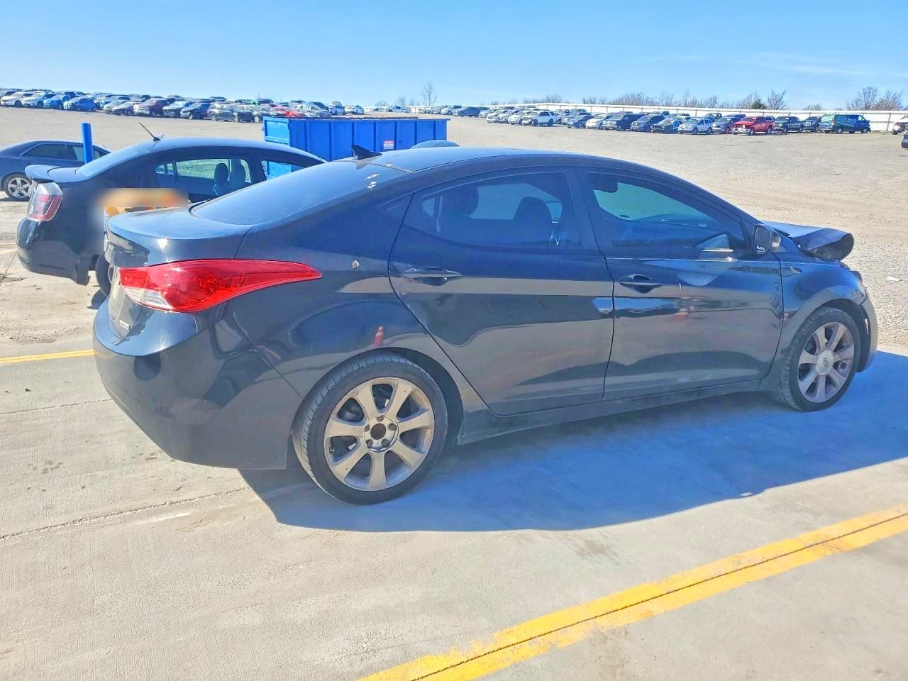 2012 Hyundai Elantra Limited Black vin: 5NPDH4AE3CH105411
