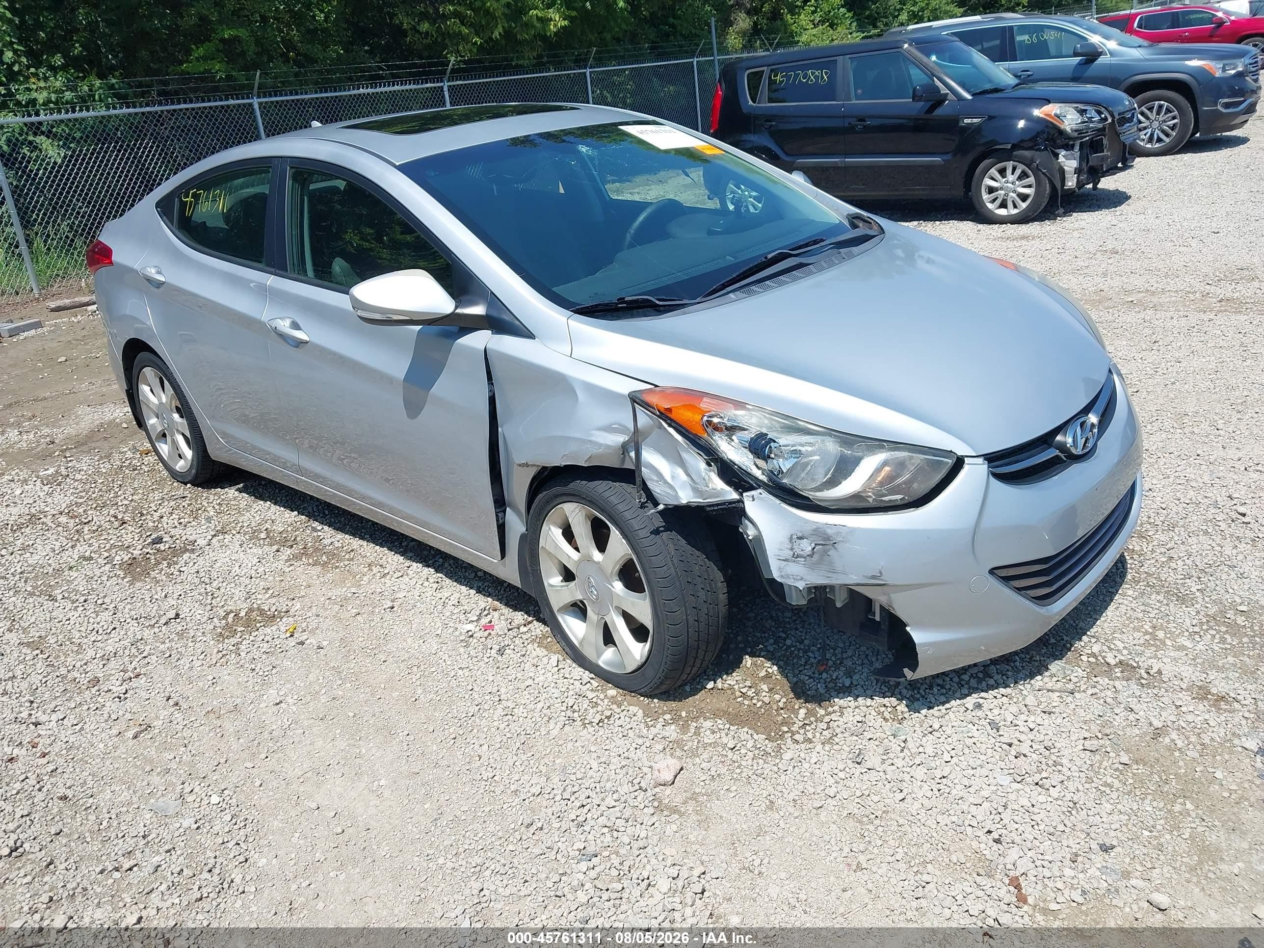 2012 Hyundai Elantra Limited Silver vin: 5NPDH4AE3CH107479