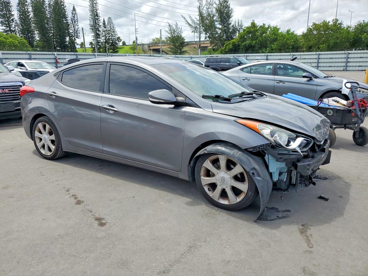 2012 Hyundai Elantra Limited Gray vin: 5NPDH4AE3CH111385