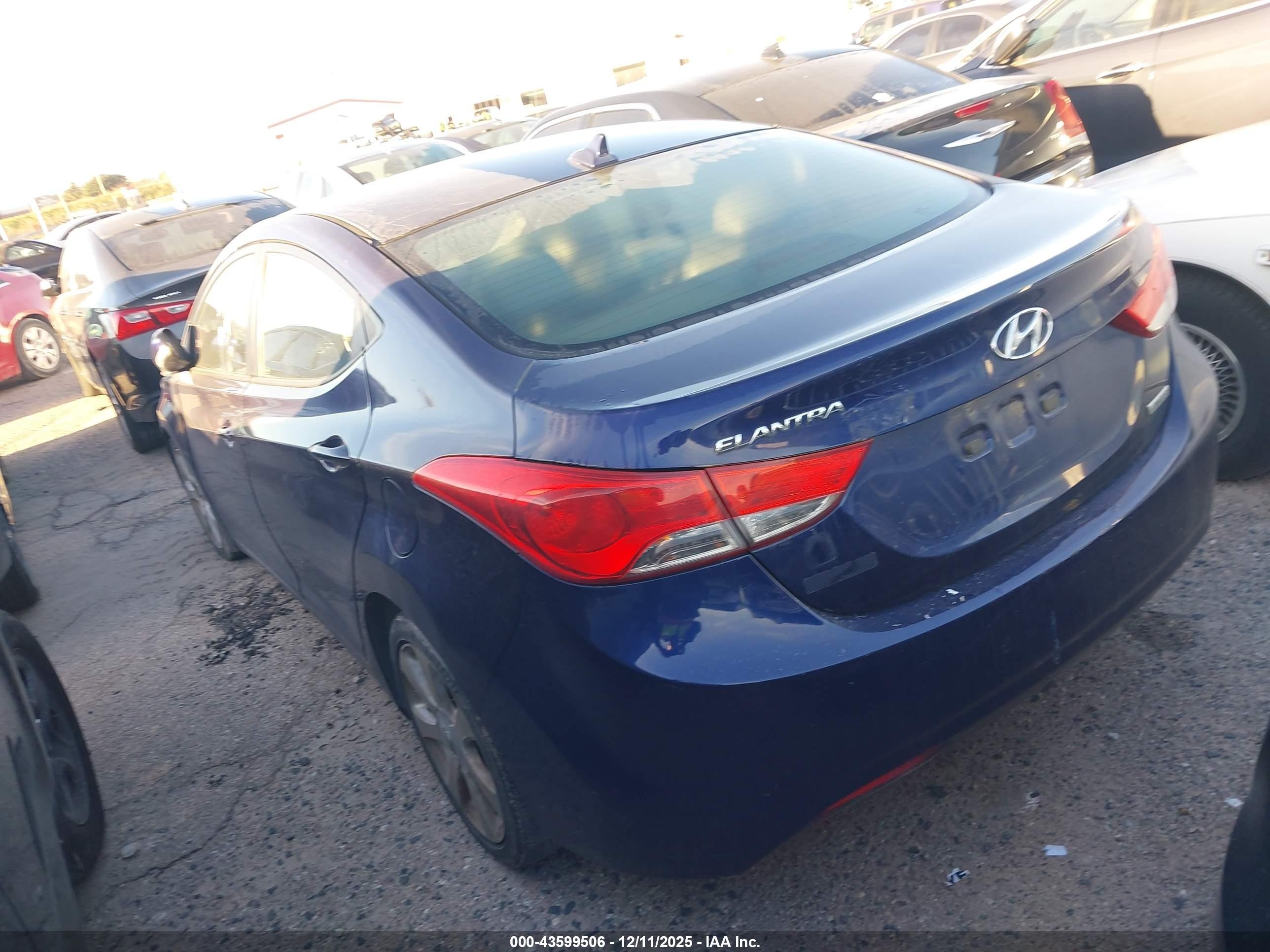 2012 Hyundai Elantra Limited Navy vin: 5NPDH4AE3CH111600