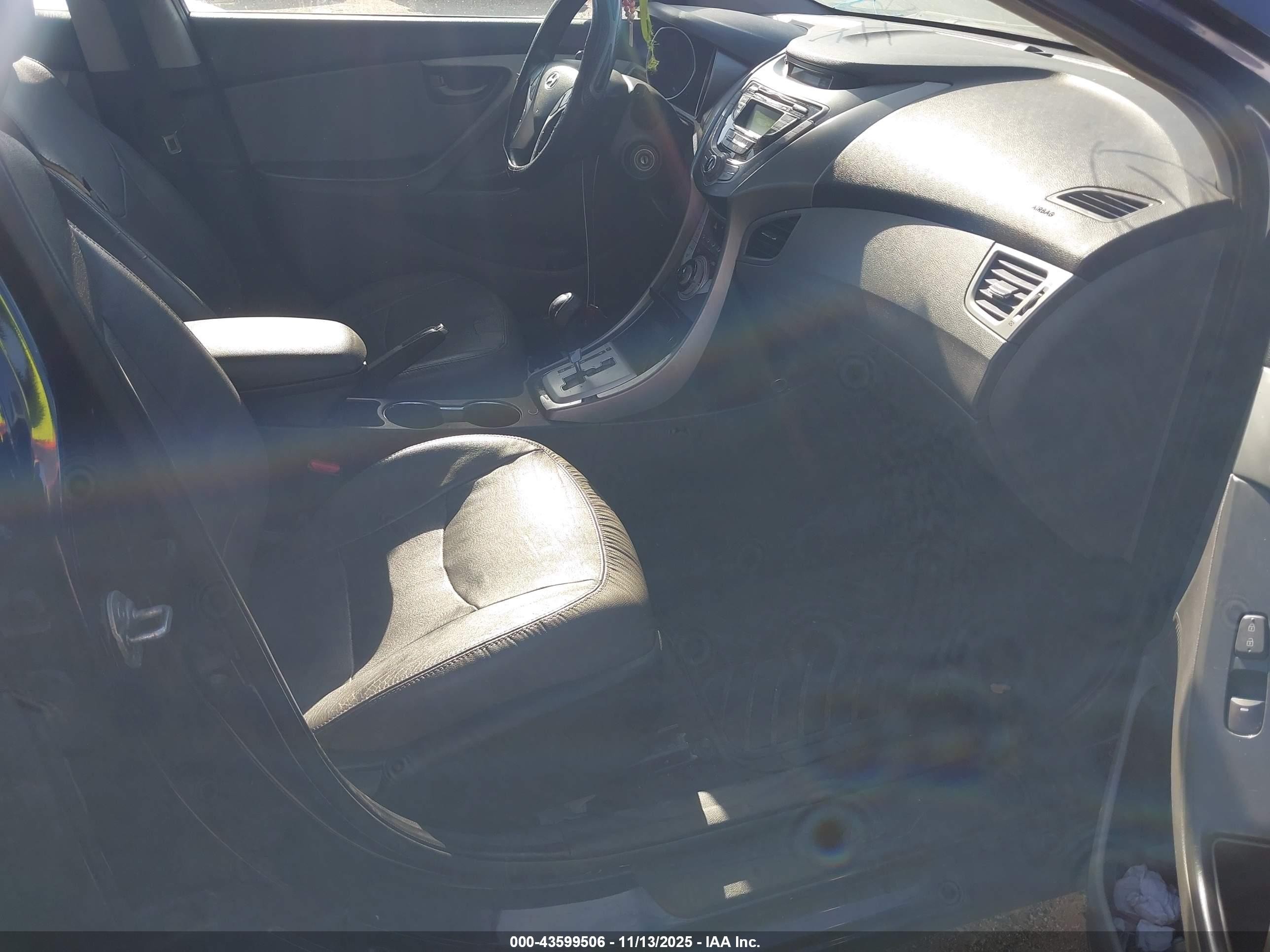 2012 Hyundai Elantra Limited Navy vin: 5NPDH4AE3CH111600