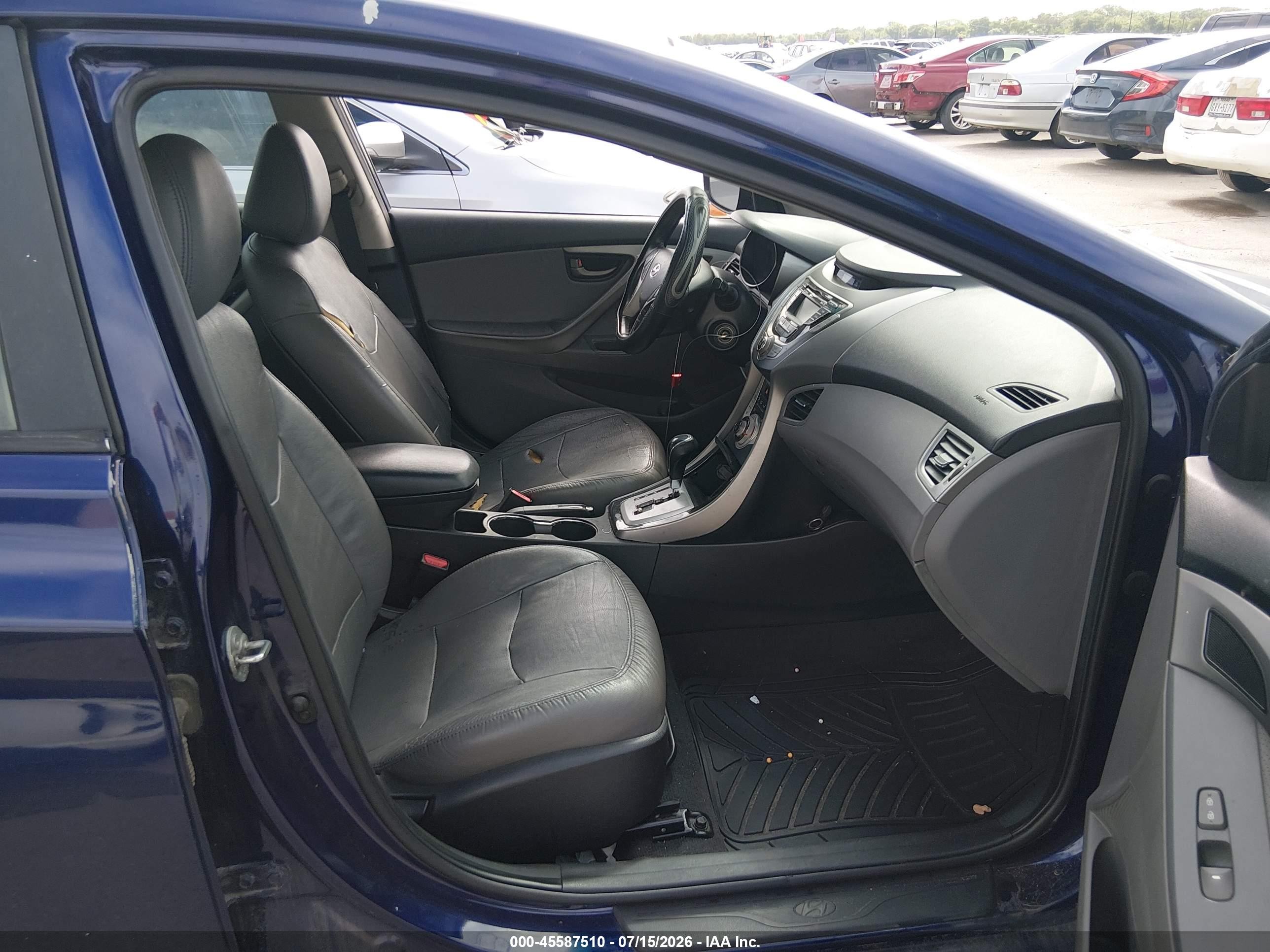 2012 Hyundai Elantra Limited Blue vin: 5NPDH4AE3CH111600