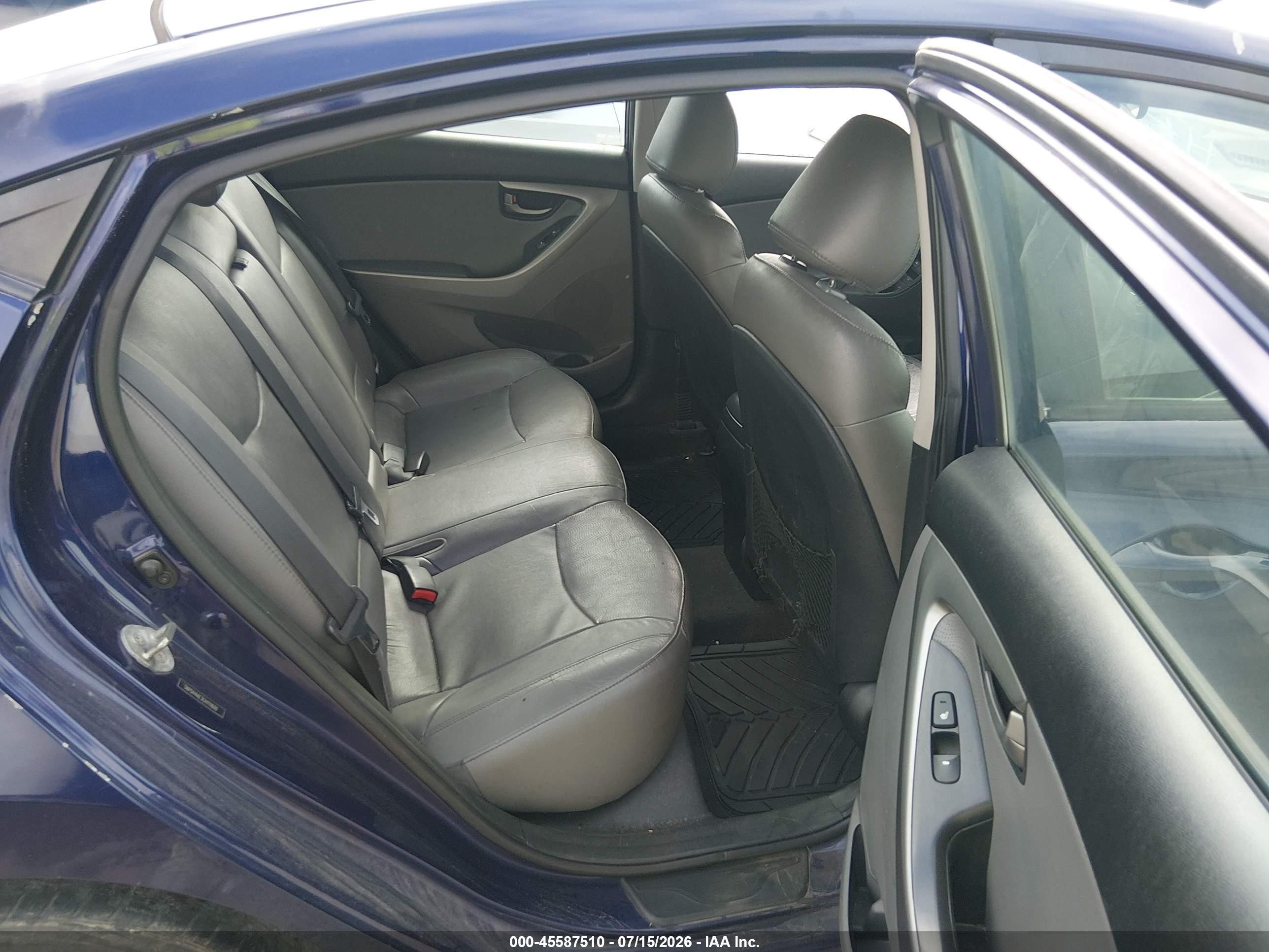 2012 Hyundai Elantra Limited Blue vin: 5NPDH4AE3CH111600