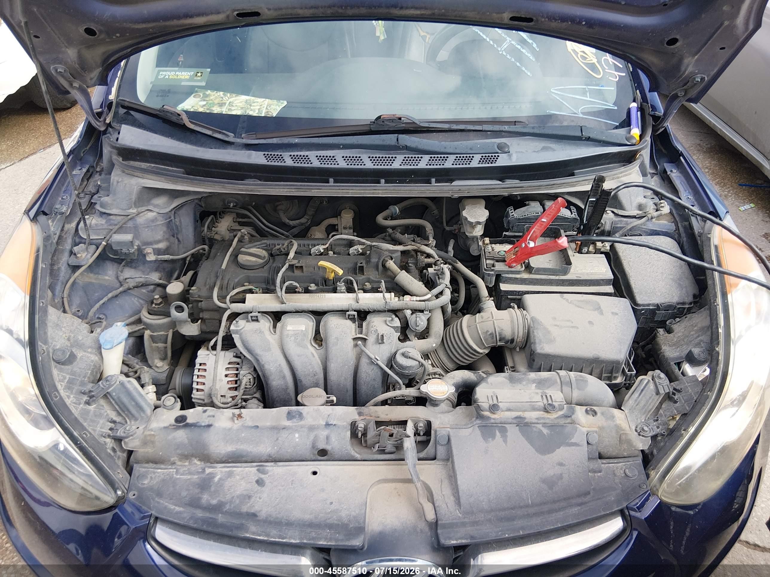 2012 Hyundai Elantra Limited Blue vin: 5NPDH4AE3CH111600