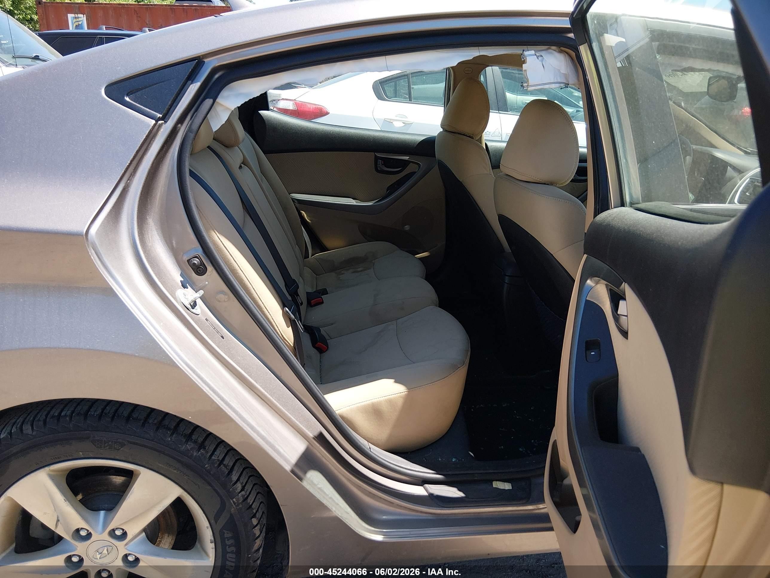 2012 Hyundai Elantra Gls Gray vin: 5NPDH4AE3CH111662