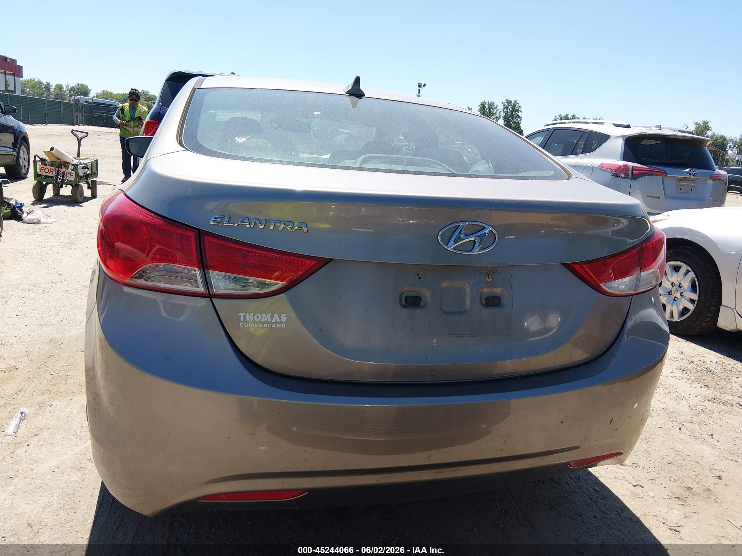 2012 Hyundai Elantra Gls Gray vin: 5NPDH4AE3CH111662