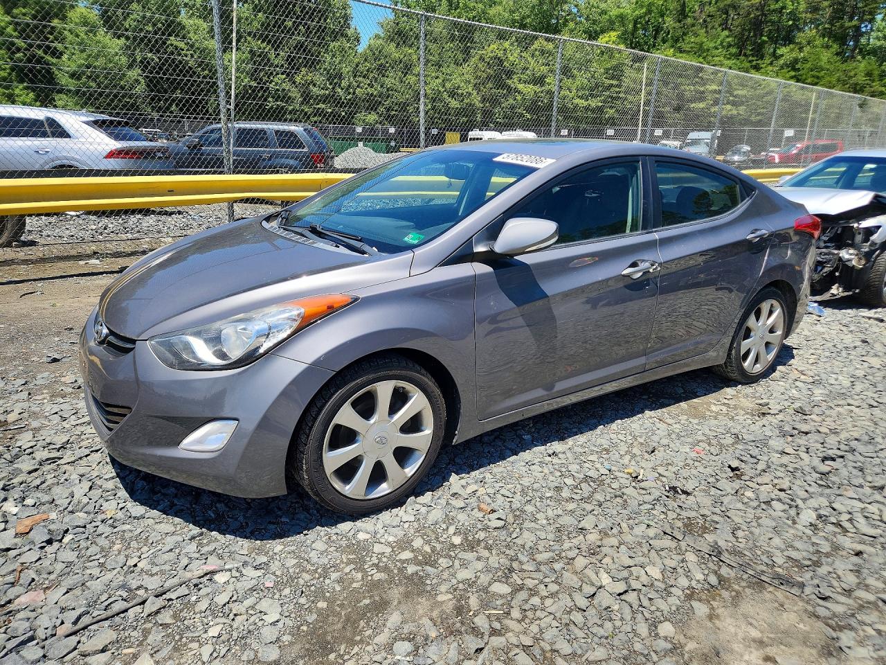 2012 Hyundai Elantra Limited Gray vin: 5NPDH4AE3CH124024