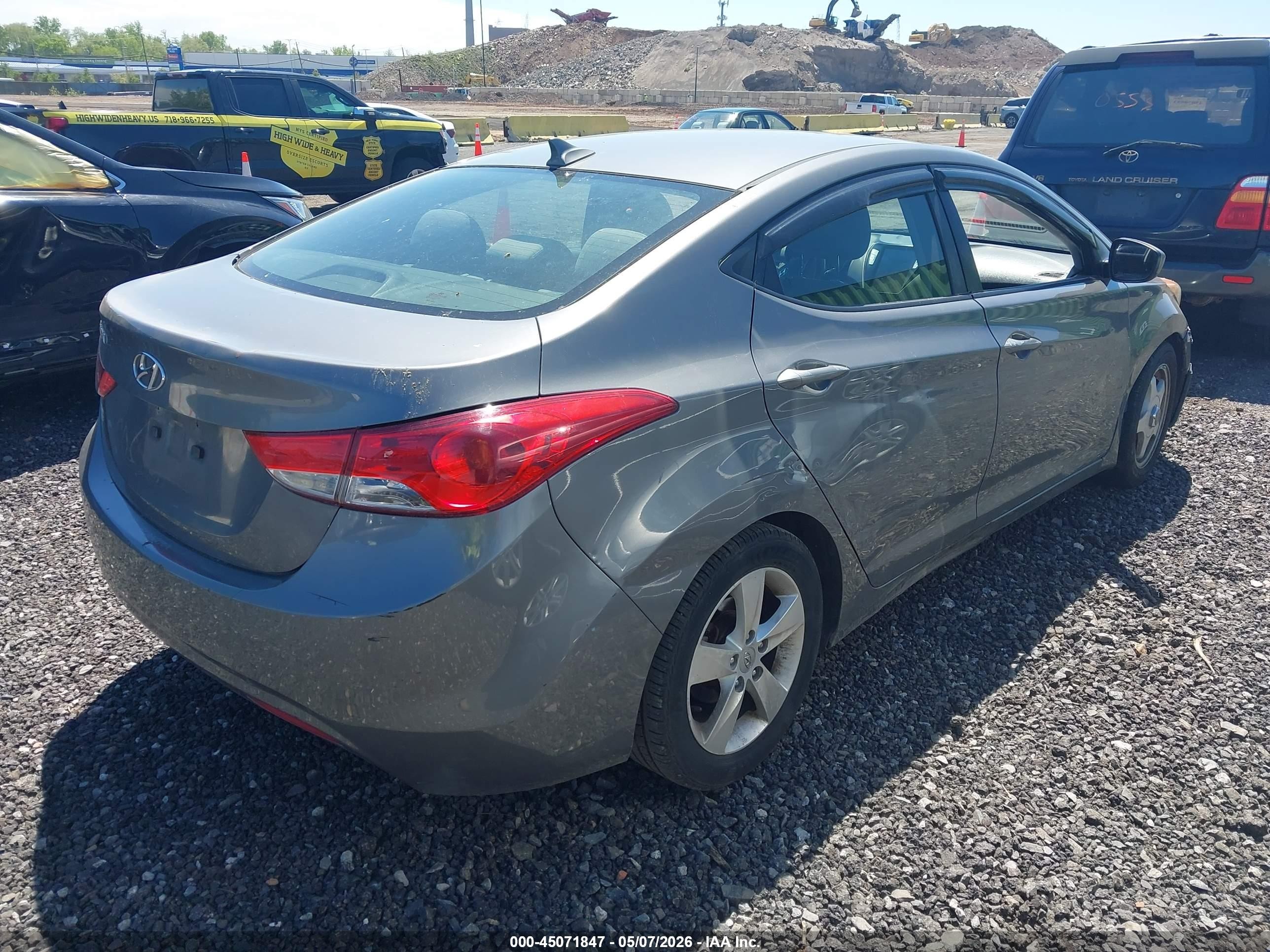 2012 Hyundai Elantra Gls Gray vin: 5NPDH4AE3CH131510
