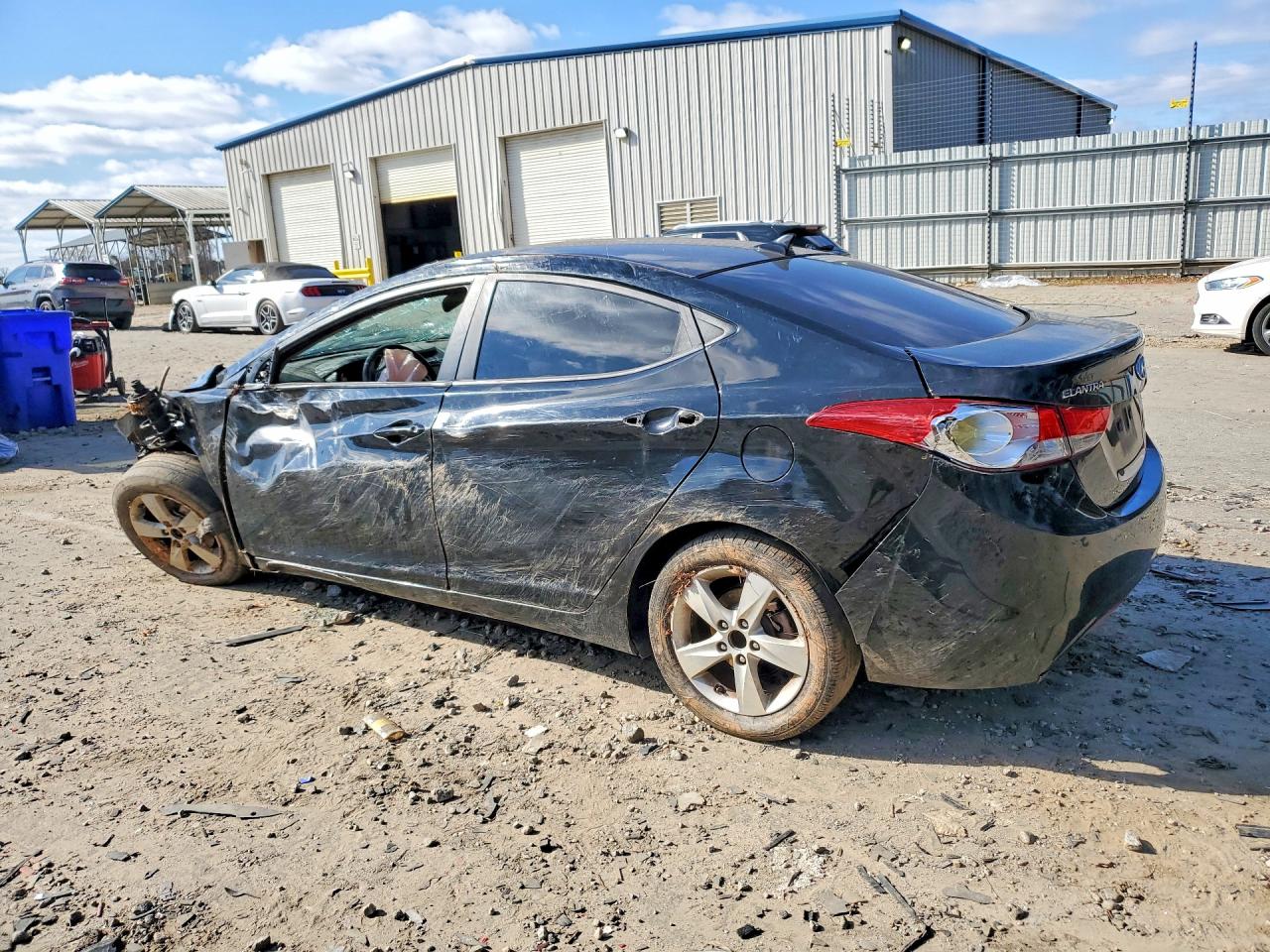 2012 Hyundai Elantra Gls Black vin: 5NPDH4AE3CH138828