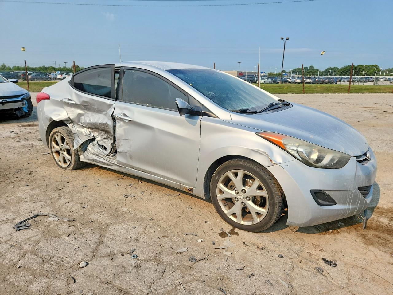 2012 Hyundai Elantra Gls Silver vin: 5NPDH4AE3CH141986