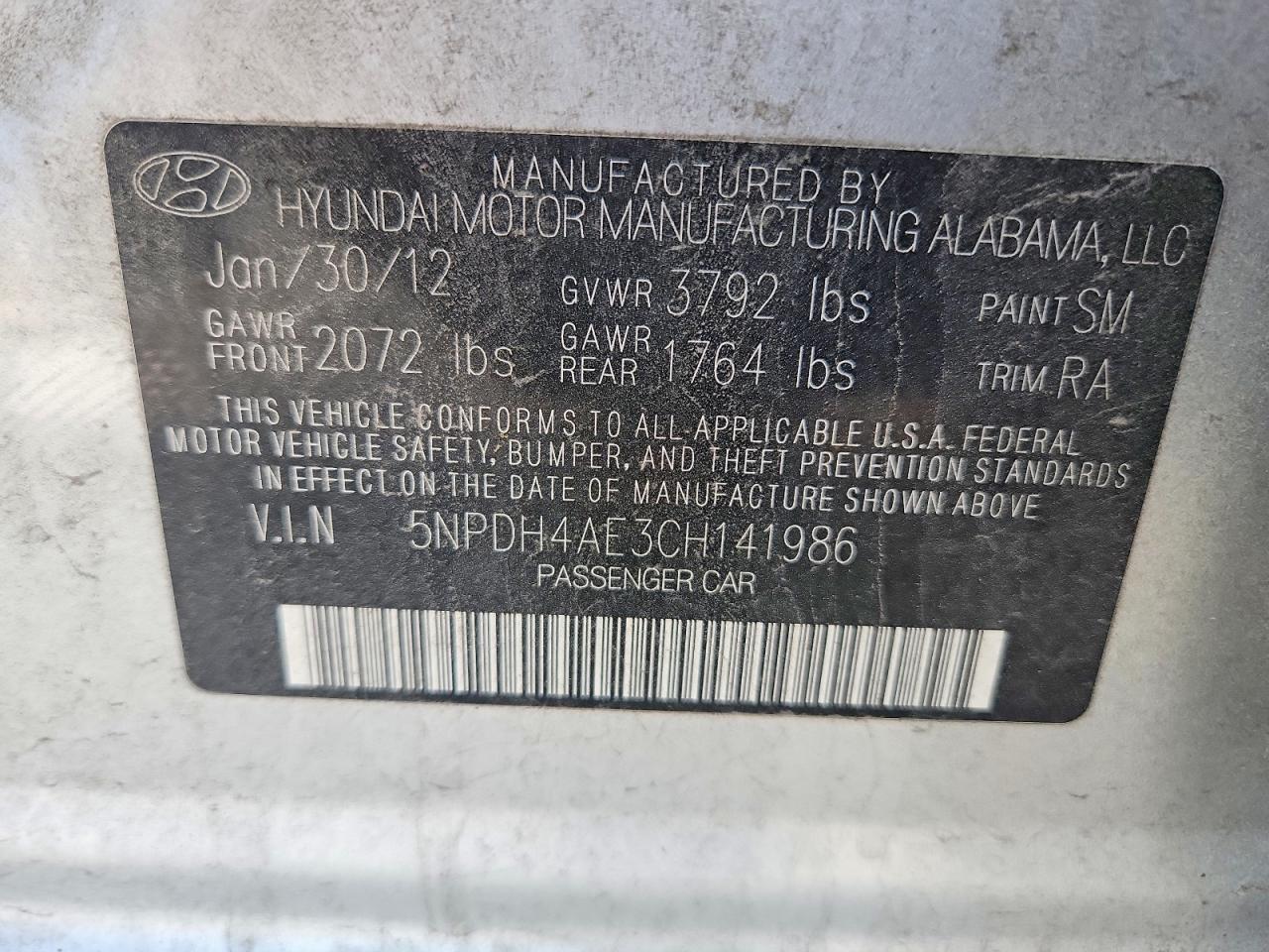 2012 Hyundai Elantra Gls Silver vin: 5NPDH4AE3CH141986