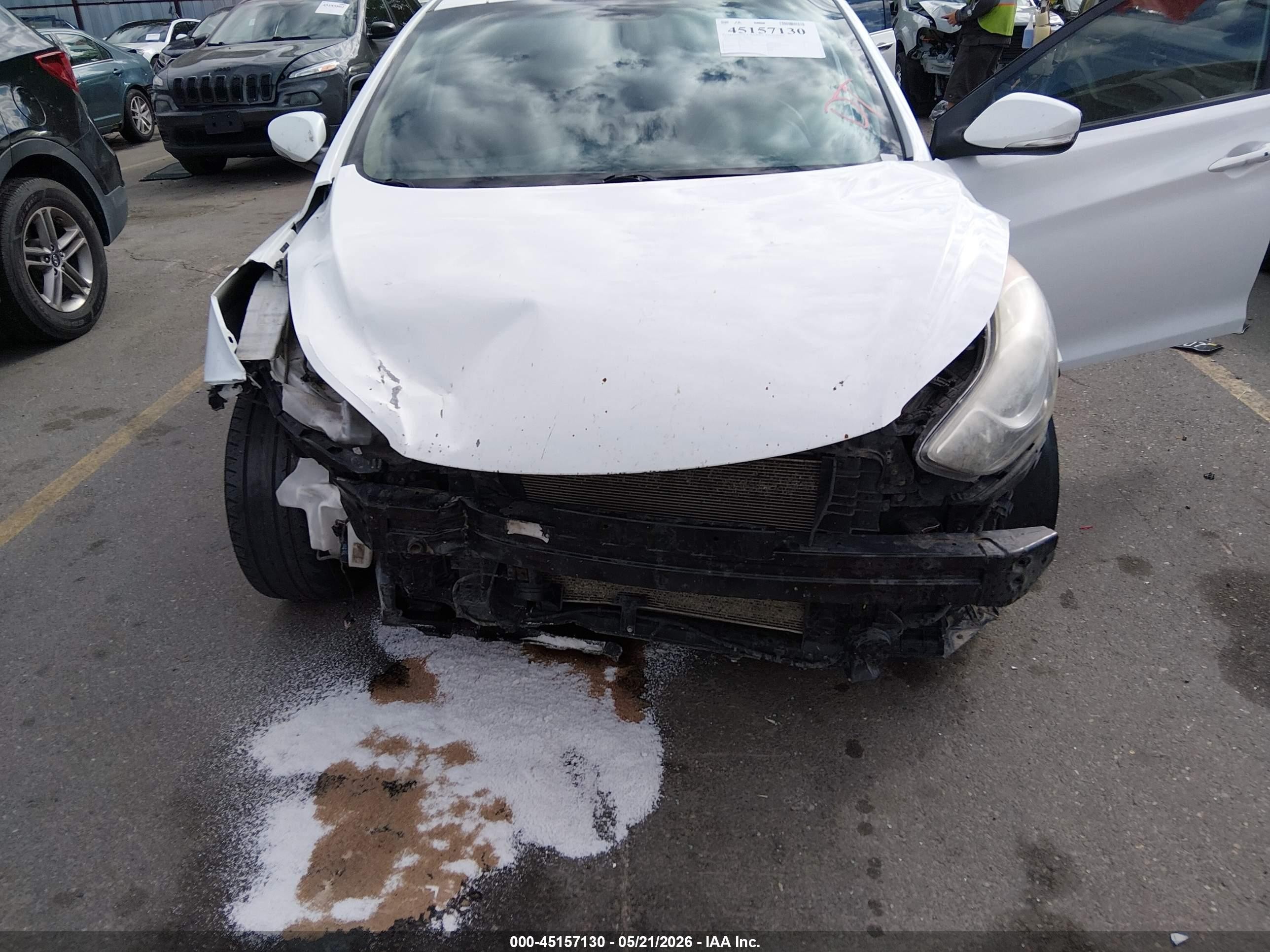 2012 Hyundai Elantra Limited White vin: 5NPDH4AE3CH142314