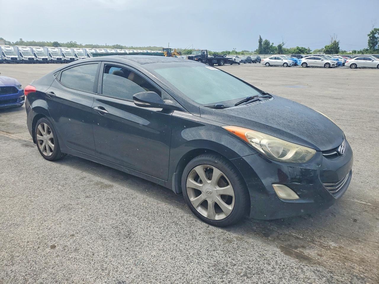 2012 Hyundai Elantra Limited Black vin: 5NPDH4AE3CH148050