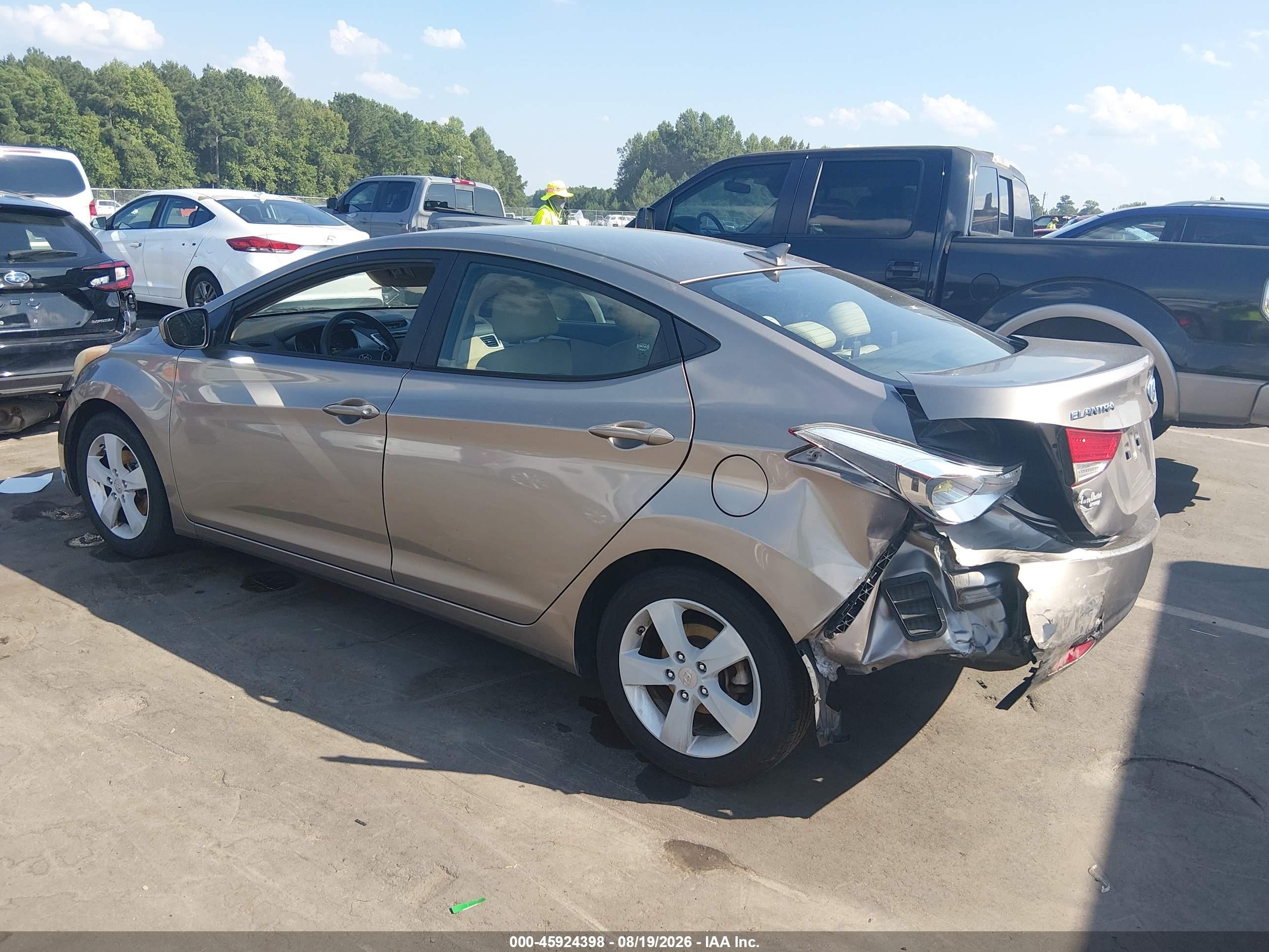 2012 Hyundai Elantra Gls Gray vin: 5NPDH4AE3CH148971