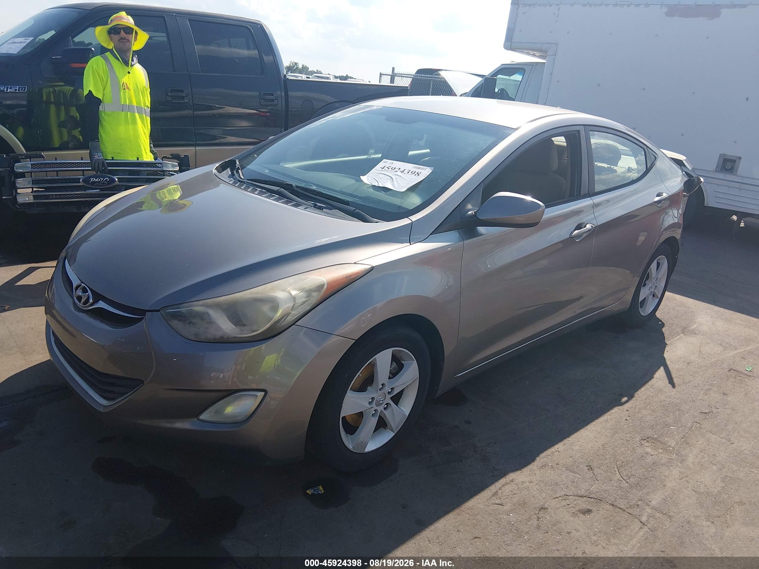 2012 Hyundai Elantra Gls Gray vin: 5NPDH4AE3CH148971