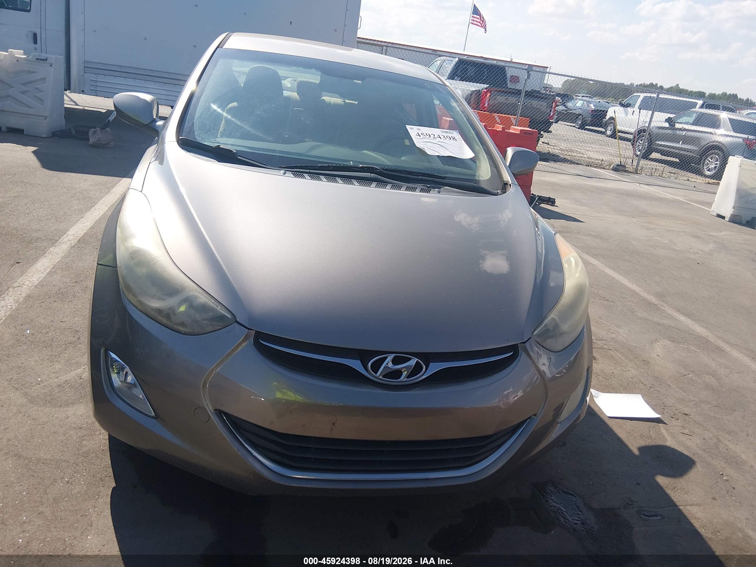 2012 Hyundai Elantra Gls Gray vin: 5NPDH4AE3CH148971